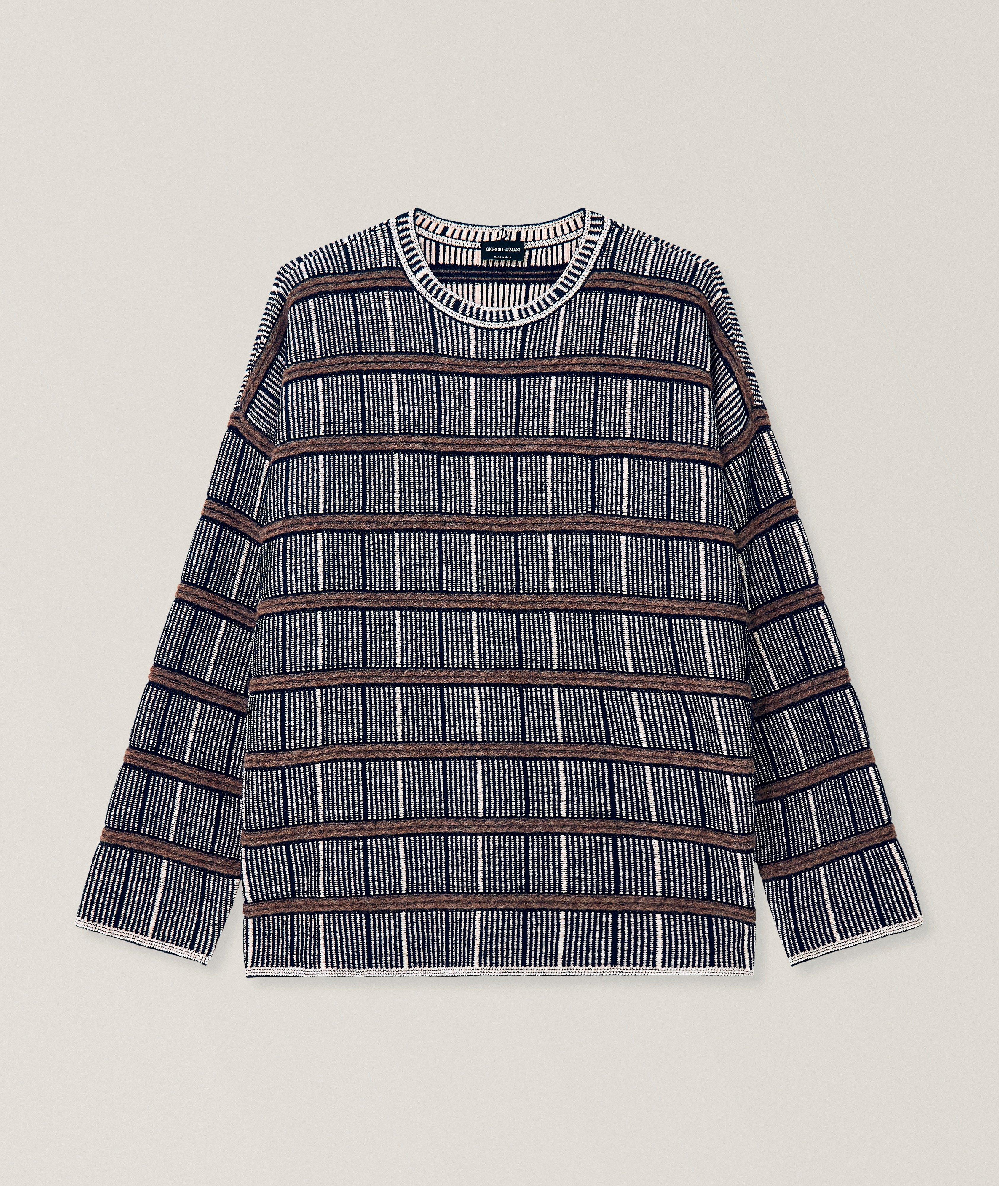 Giorgio Armani Oversized Ribbed Silk-Wool Sweater