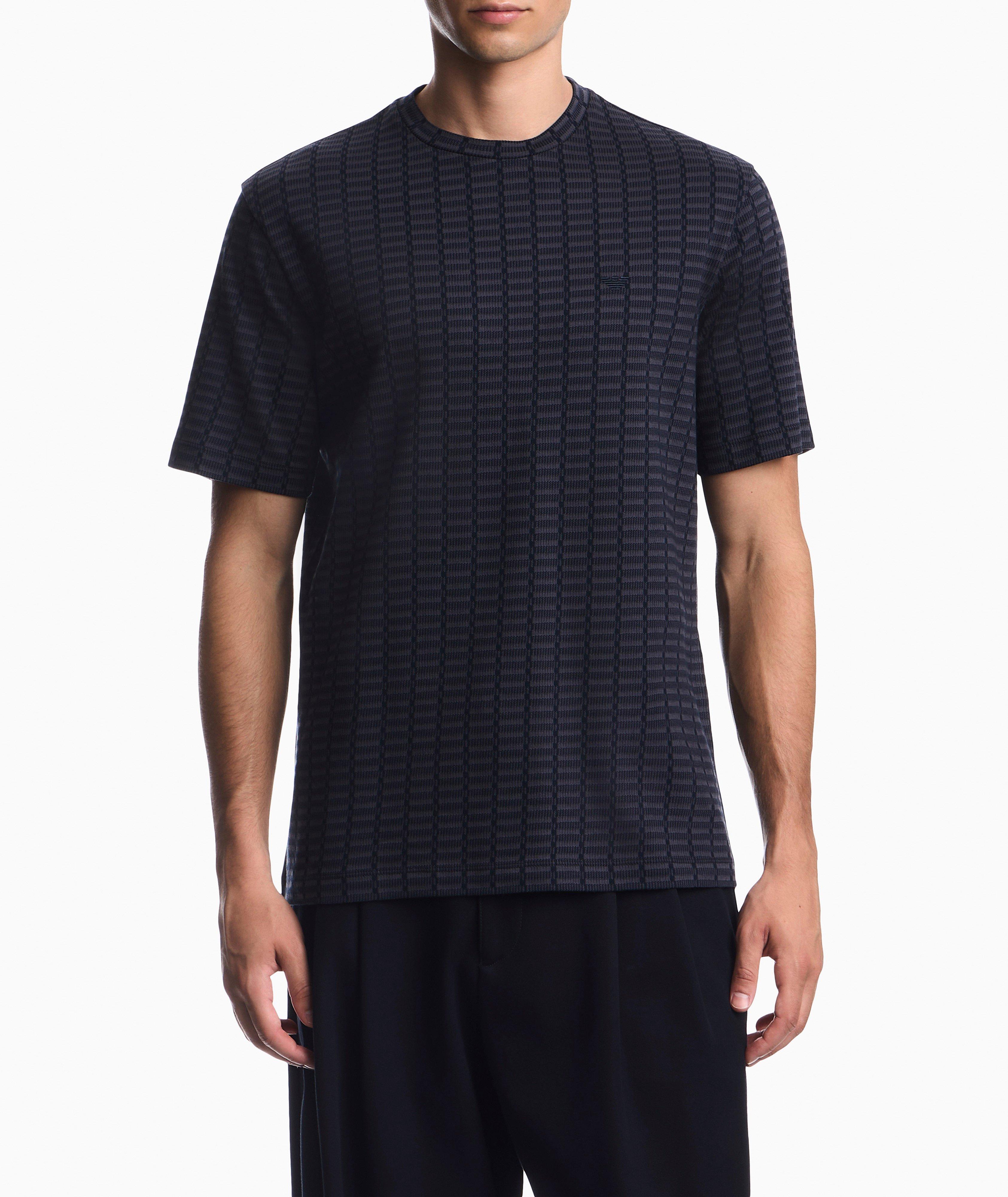 Jacquard Jersey Knit-Effect T-Shirt image 2