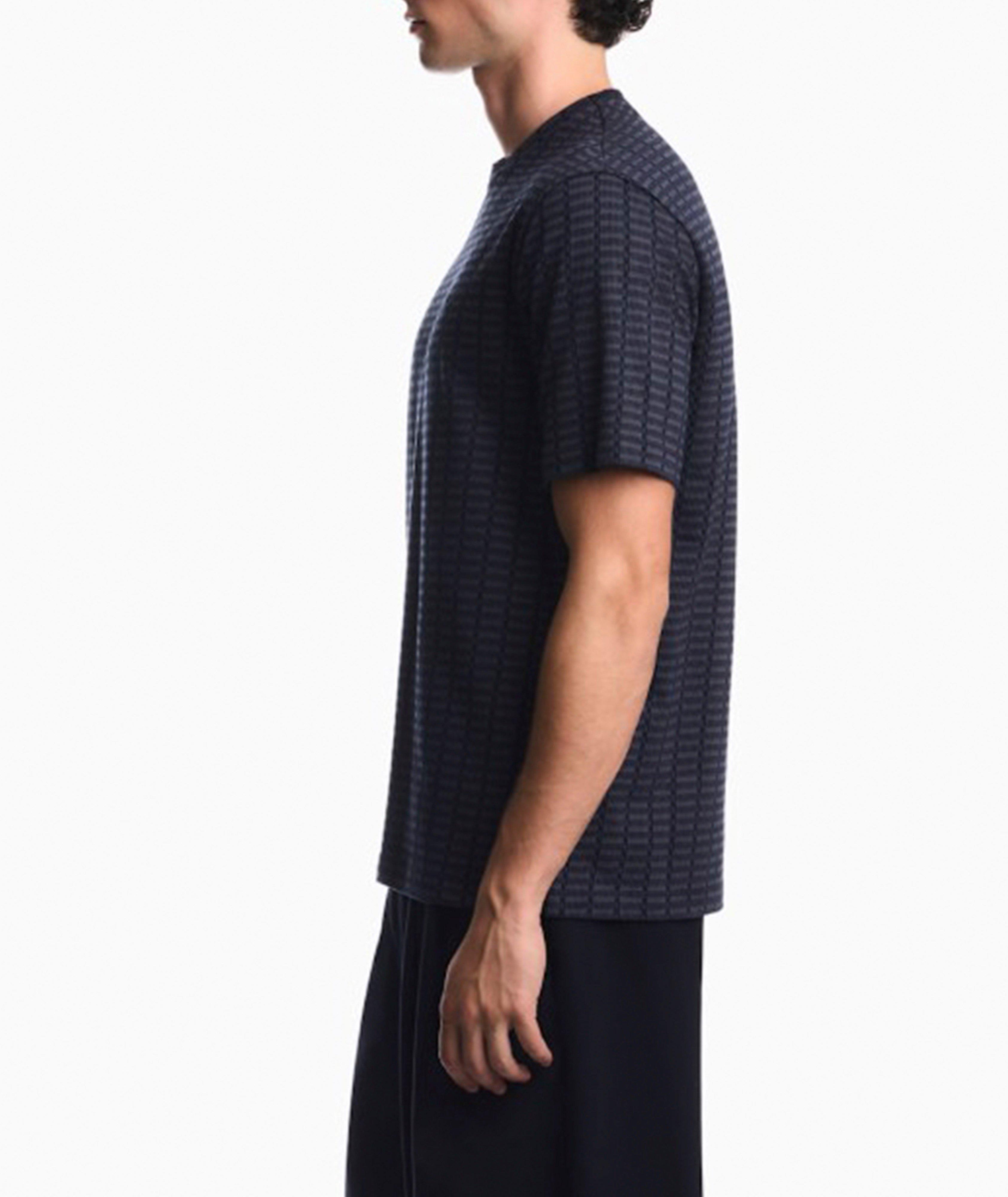 Jacquard Jersey Knit-Effect T-Shirt image 5