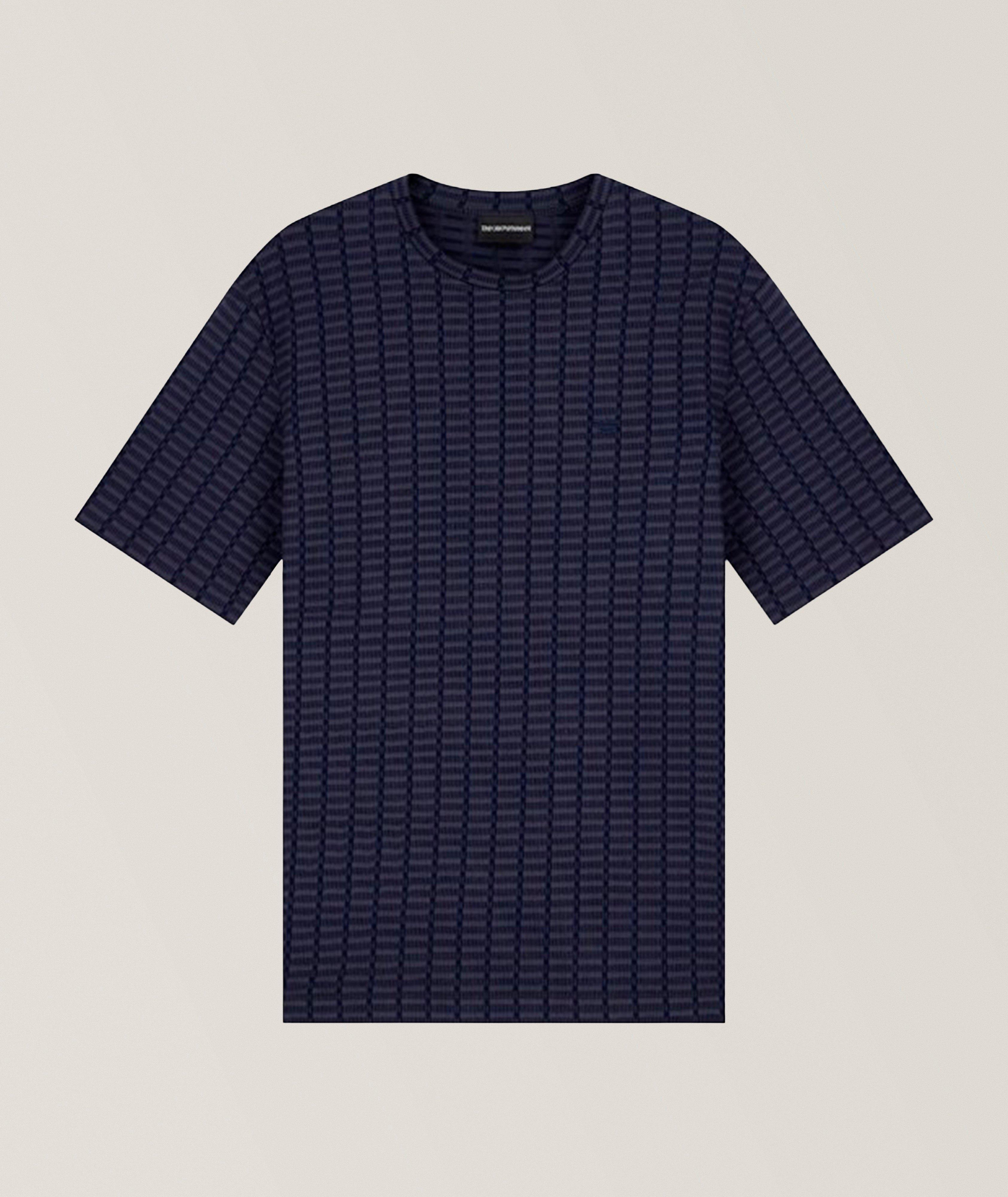 Jacquard Jersey Knit-Effect T-Shirt image 0