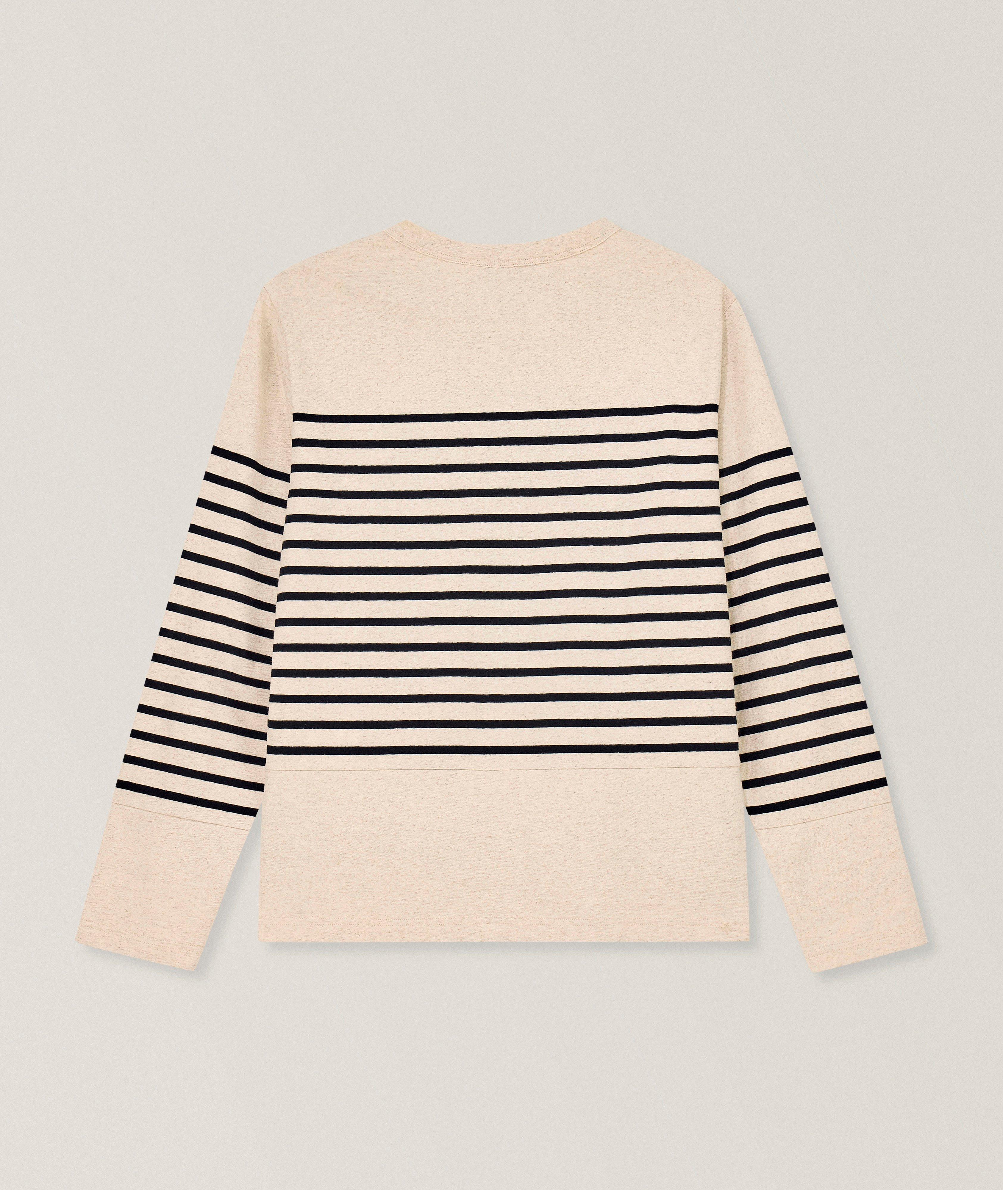 Emporio Armani Pull jersey coton rayé