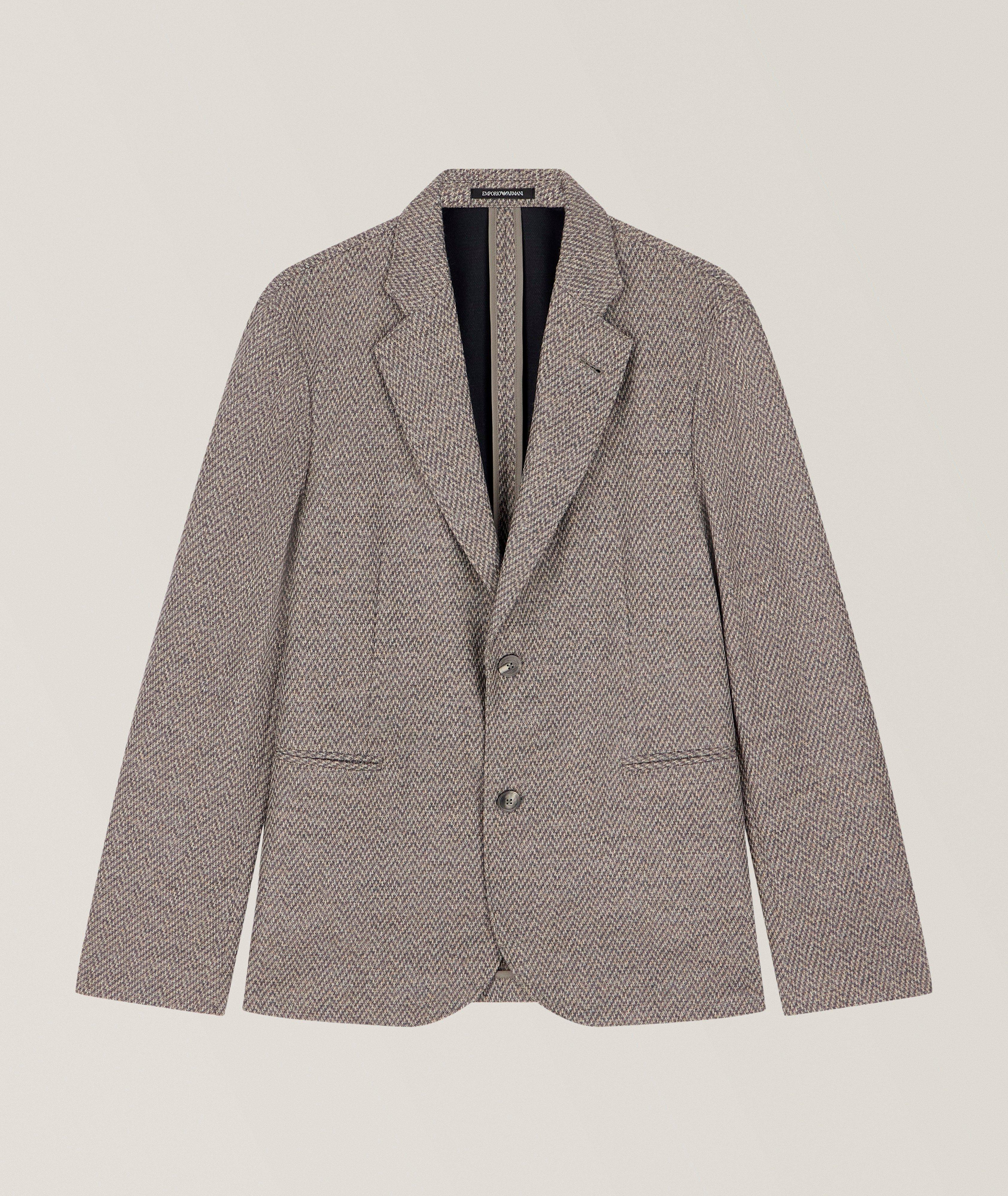 Emporio Armani Veston sport laine-mélange vierge chevron