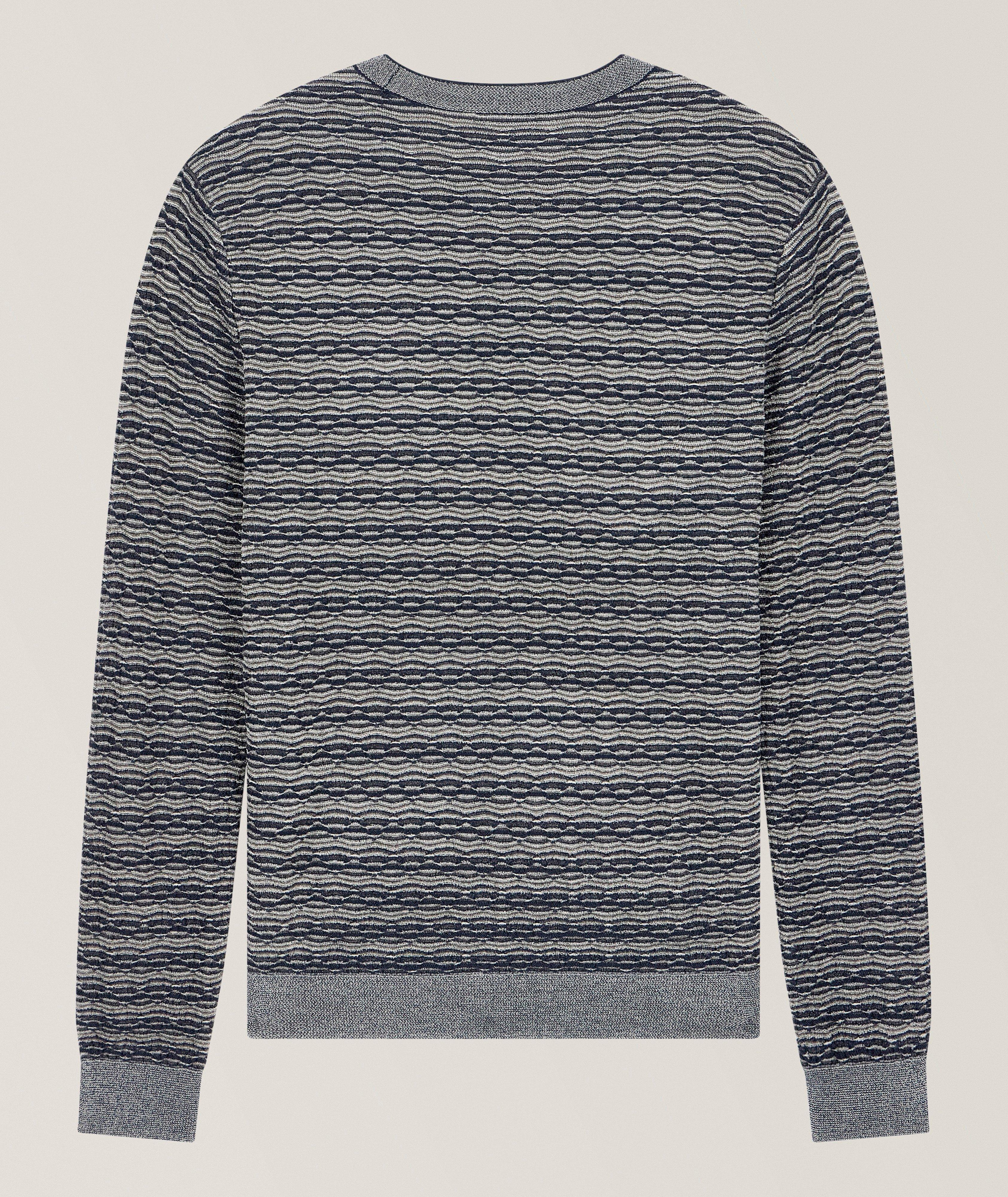 Emporio Armani Pull rayé jacquard capsule emblématique