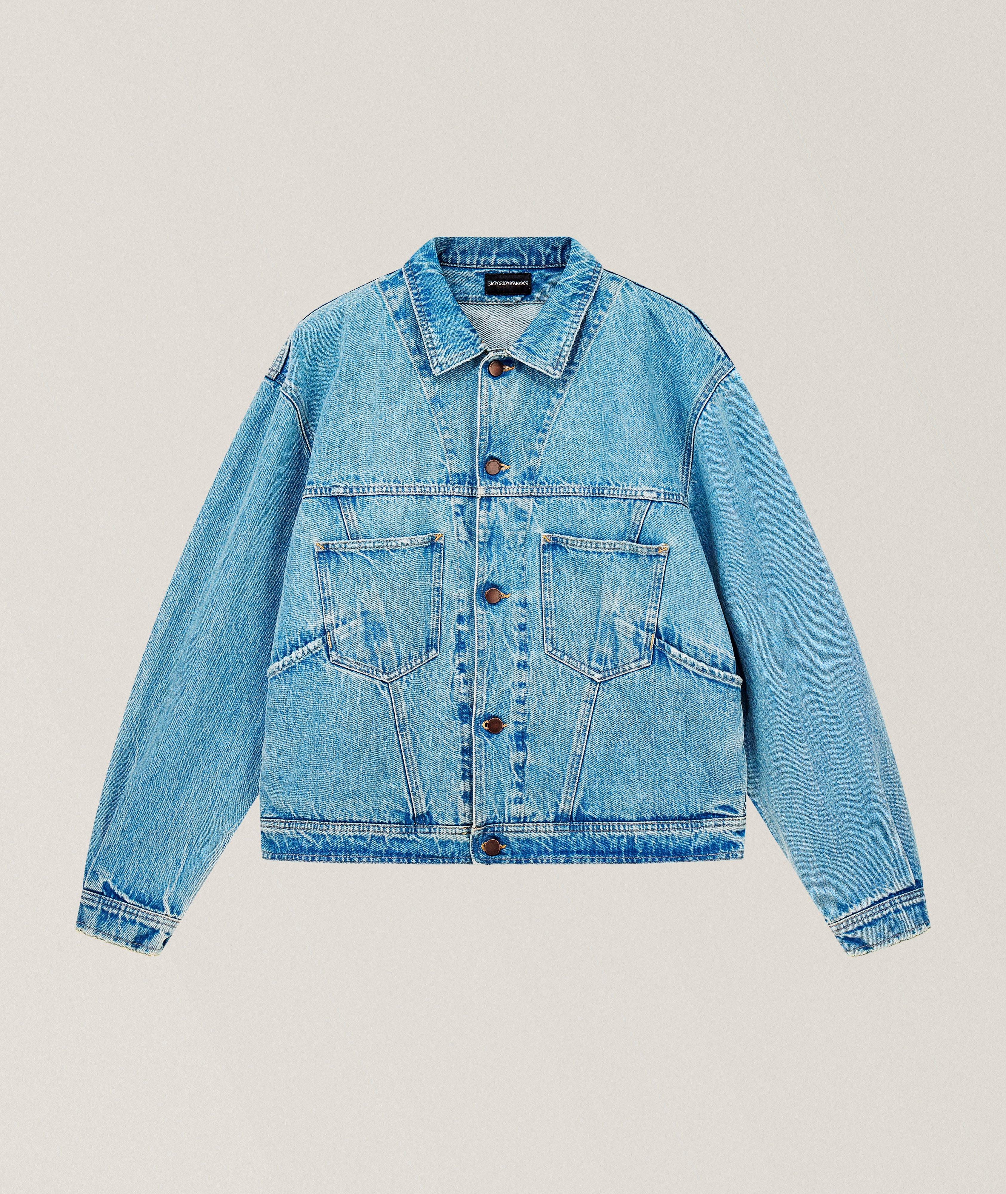 Emporio Armani Stone-Washed Denim Blouson | Coats | Harry Rosen
