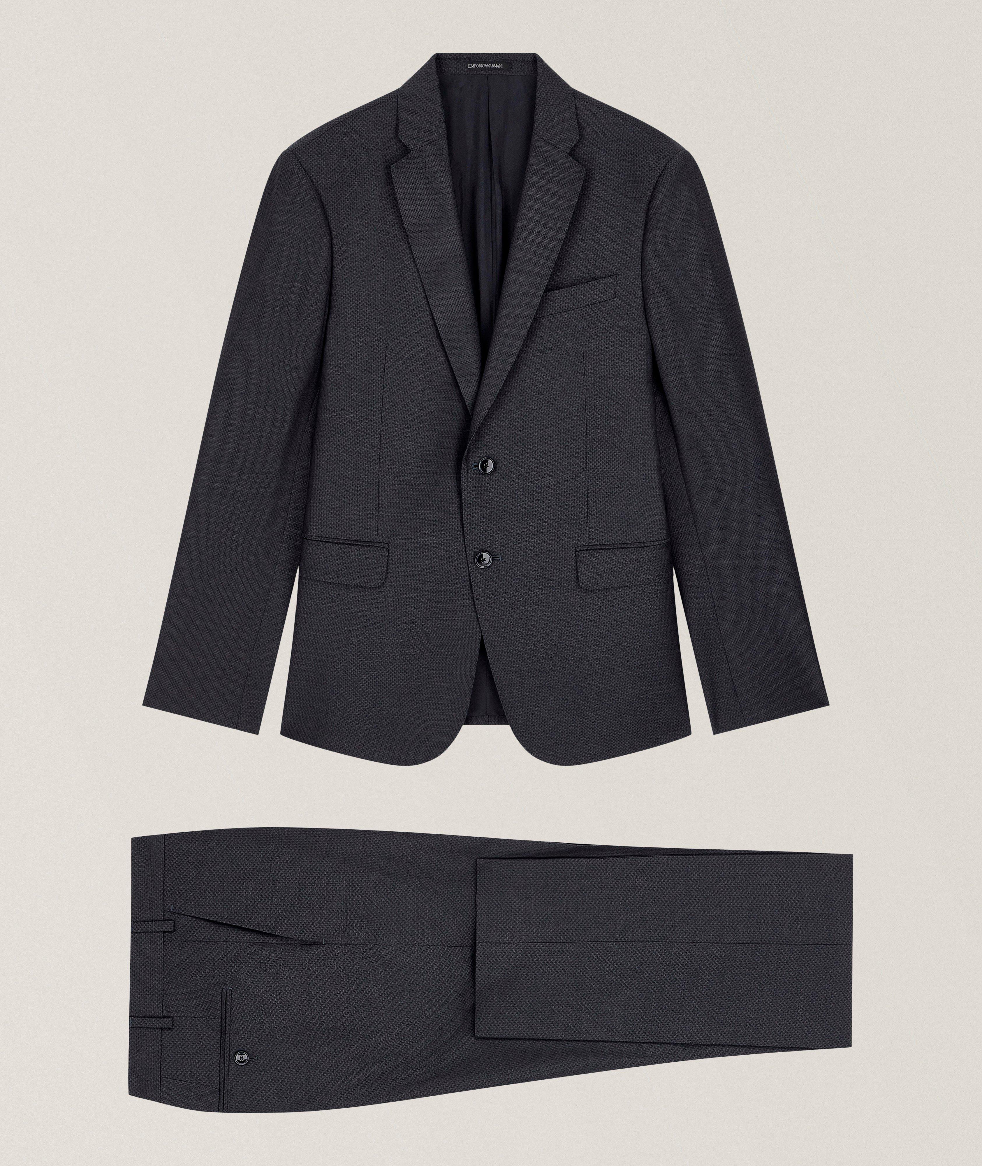 Emporio Armani Micro-Textured Virgin Wool Suit