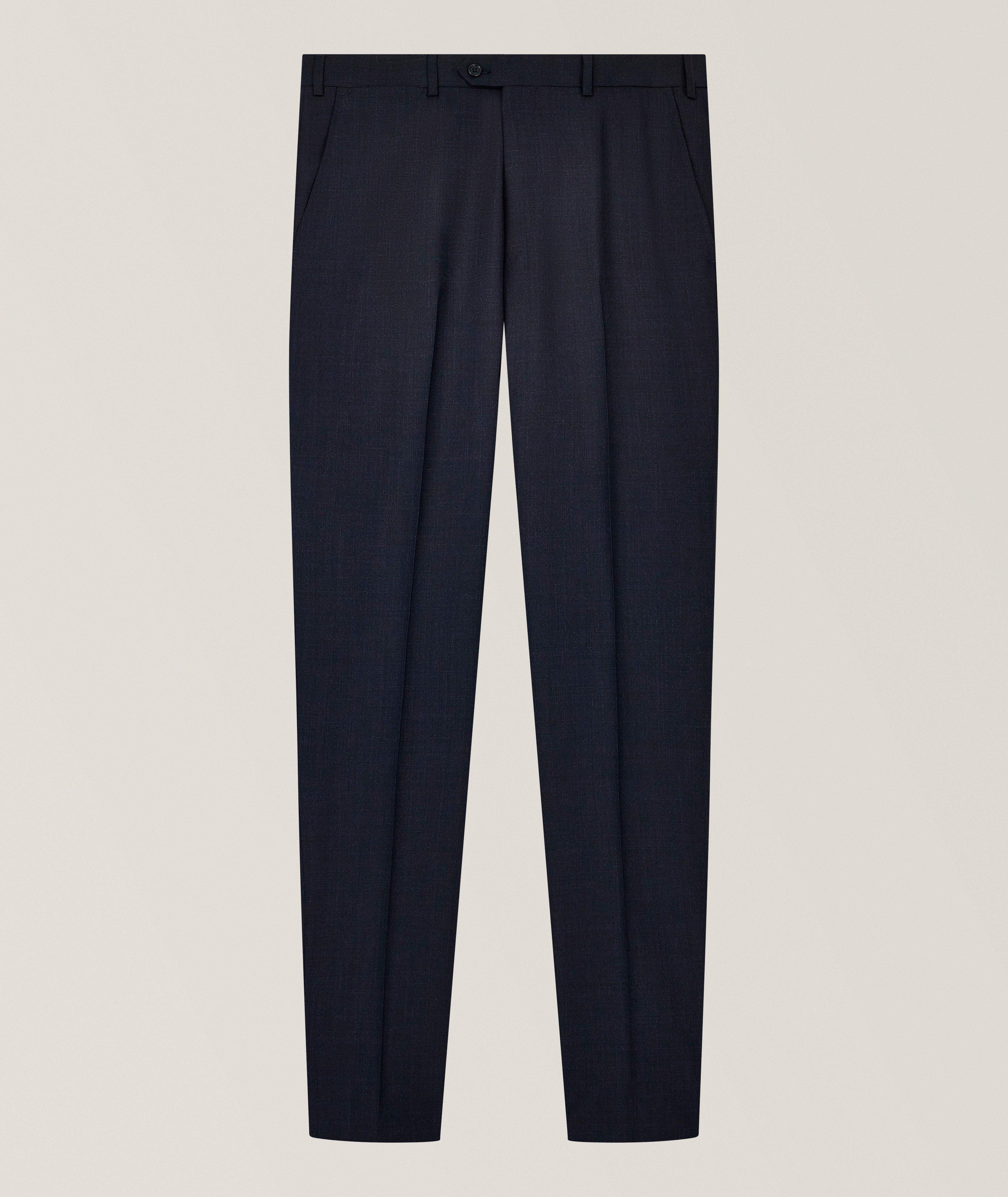 Emporio Armani Virgin Wool Canvas Dress Pants