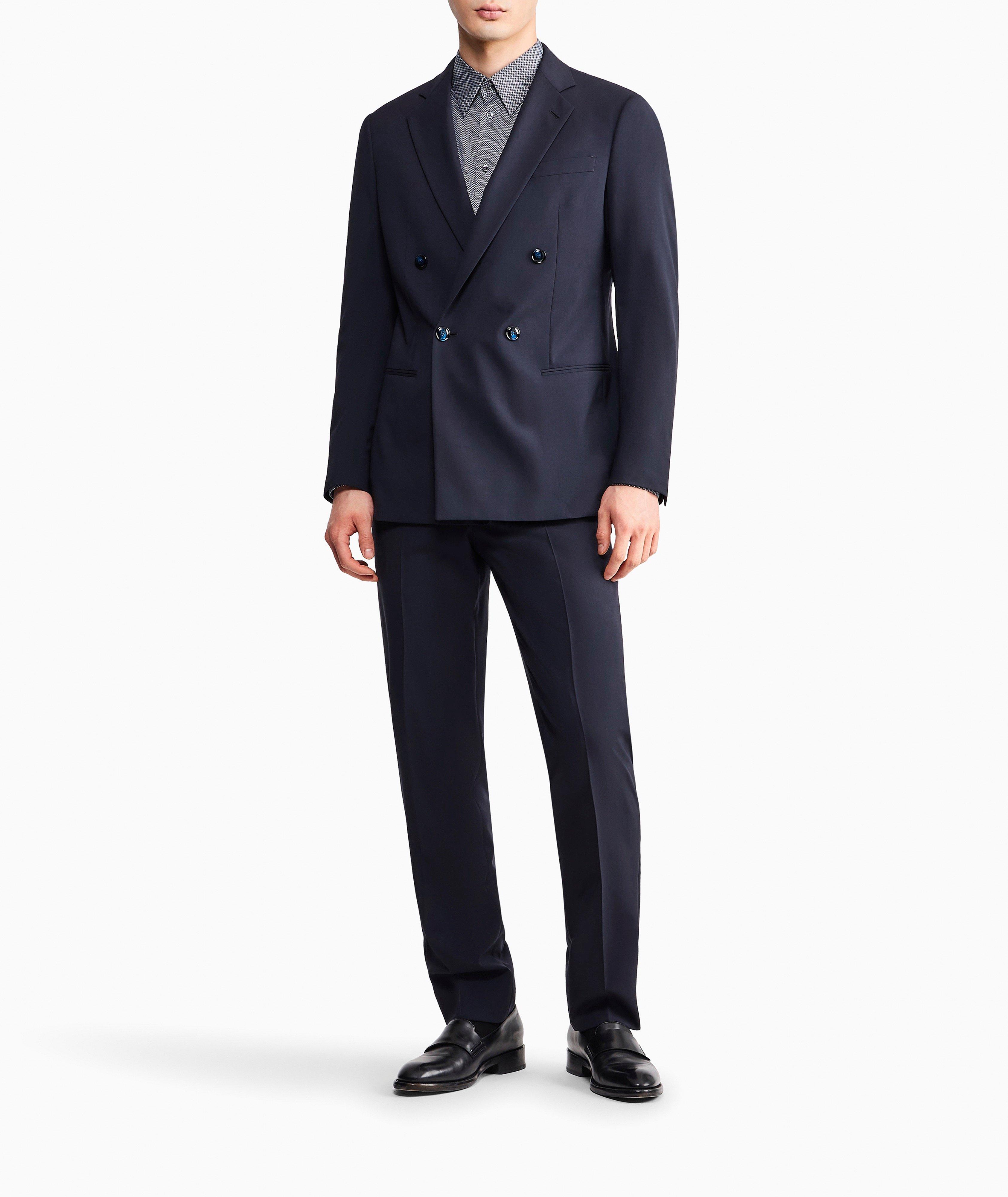 3562 EMPORIO ARMANIスーツ Giorgio Armani Micro-Jacquard Cotton Jersey Shirt | Dress Shirts