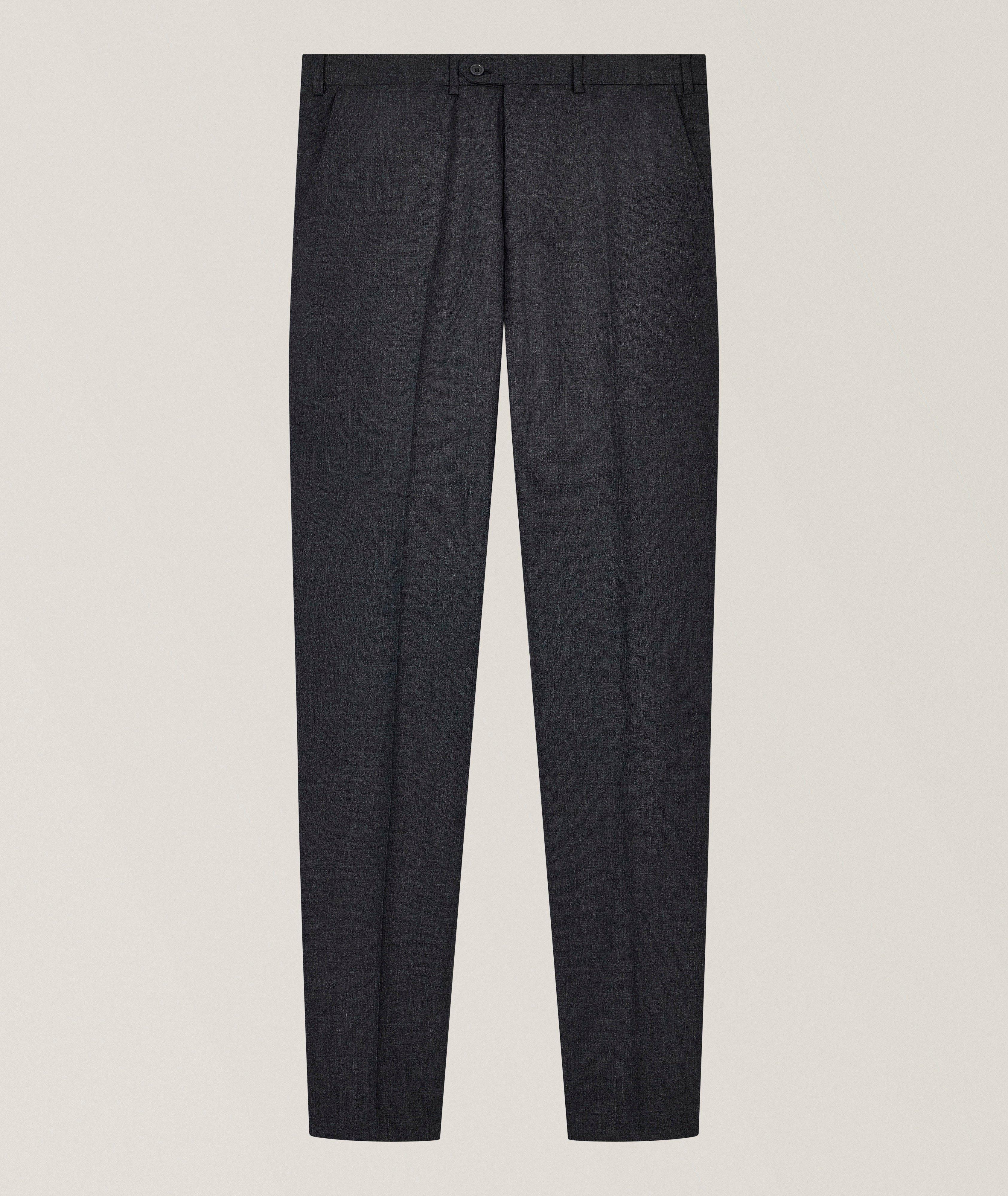 Emporio Armani Virgin Wool Canvas Dress Pants
