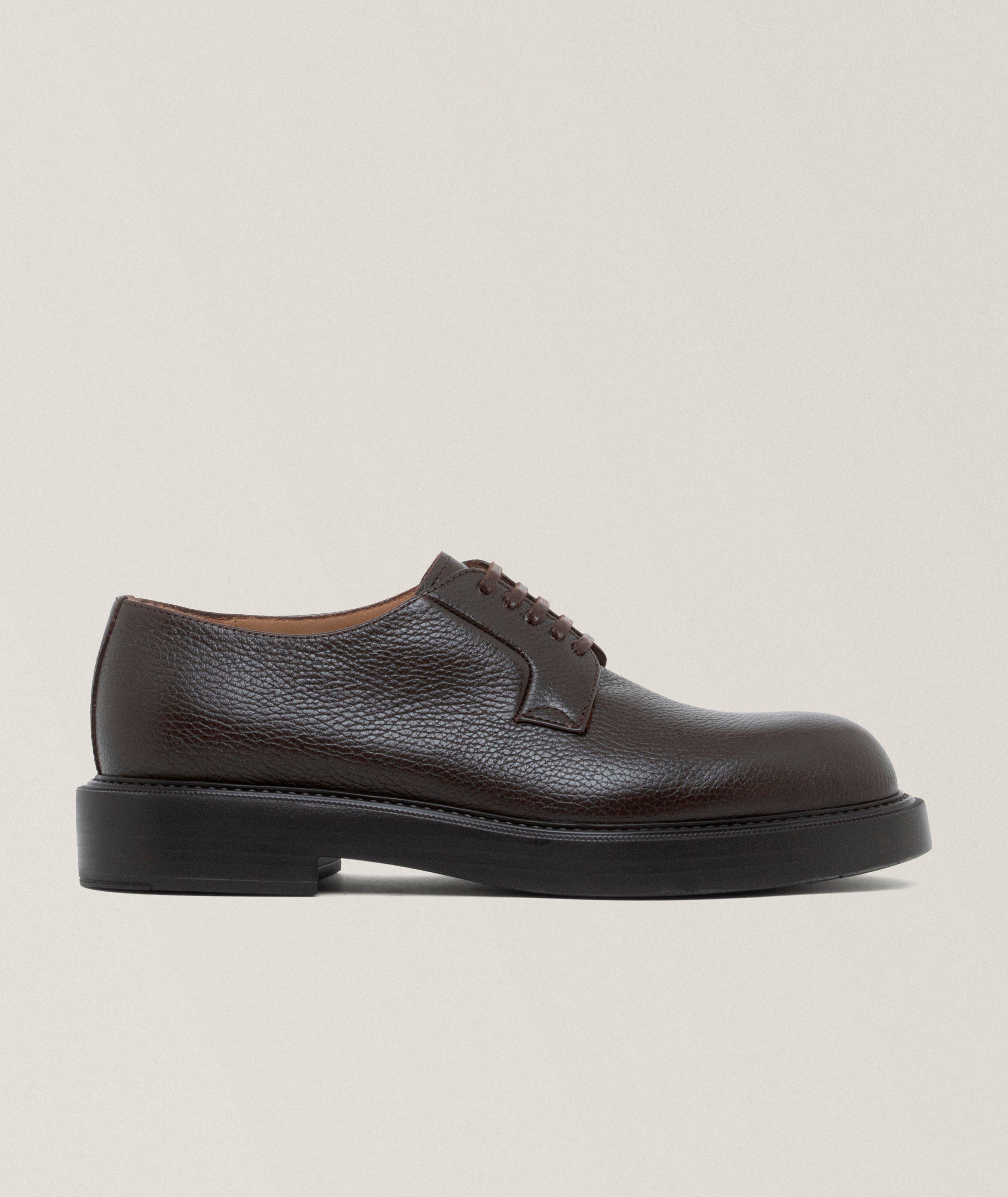 Emporio Armani Grained Leather Derbies