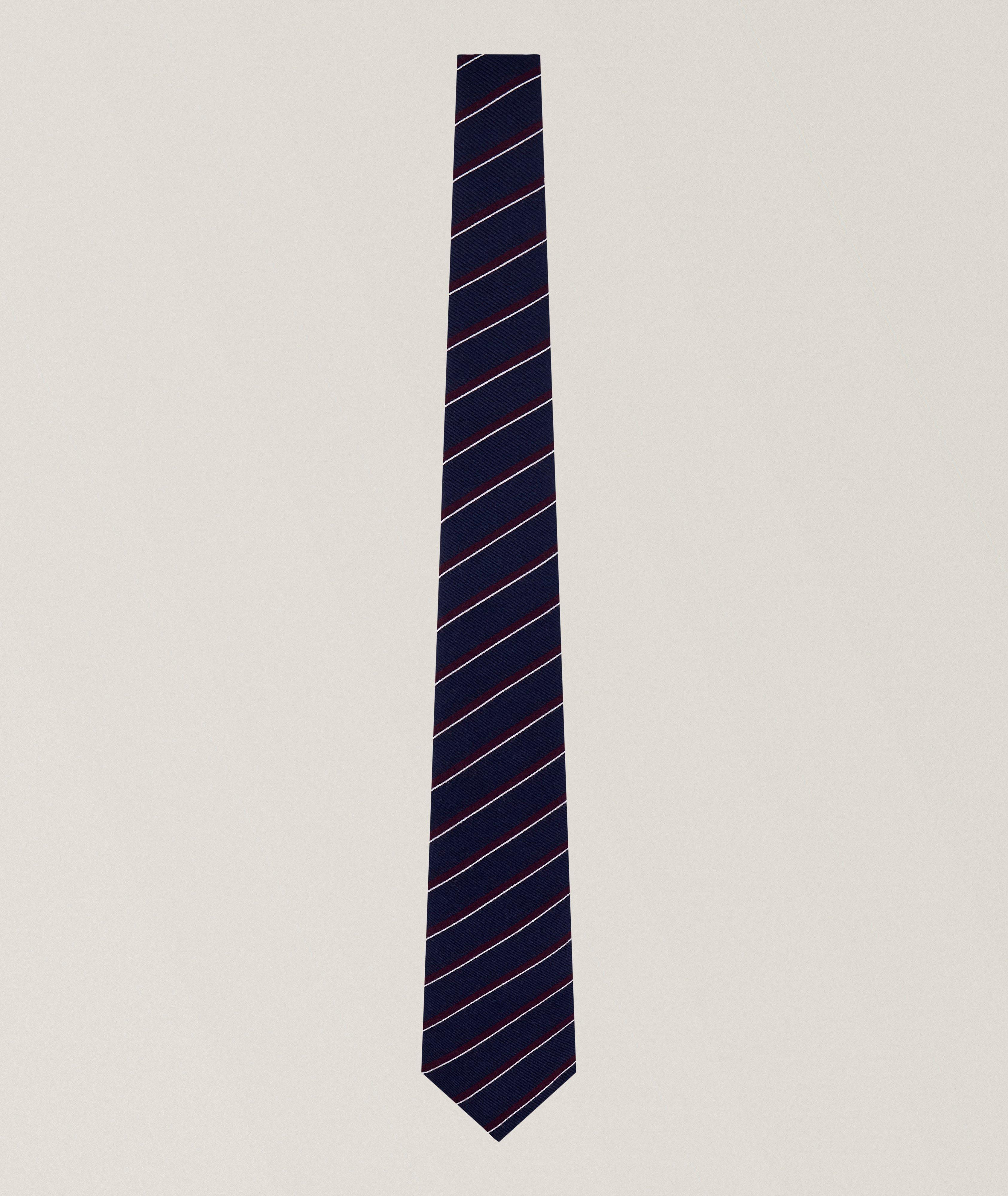 Giorgio Armani Diagonal Striped Silk Tie