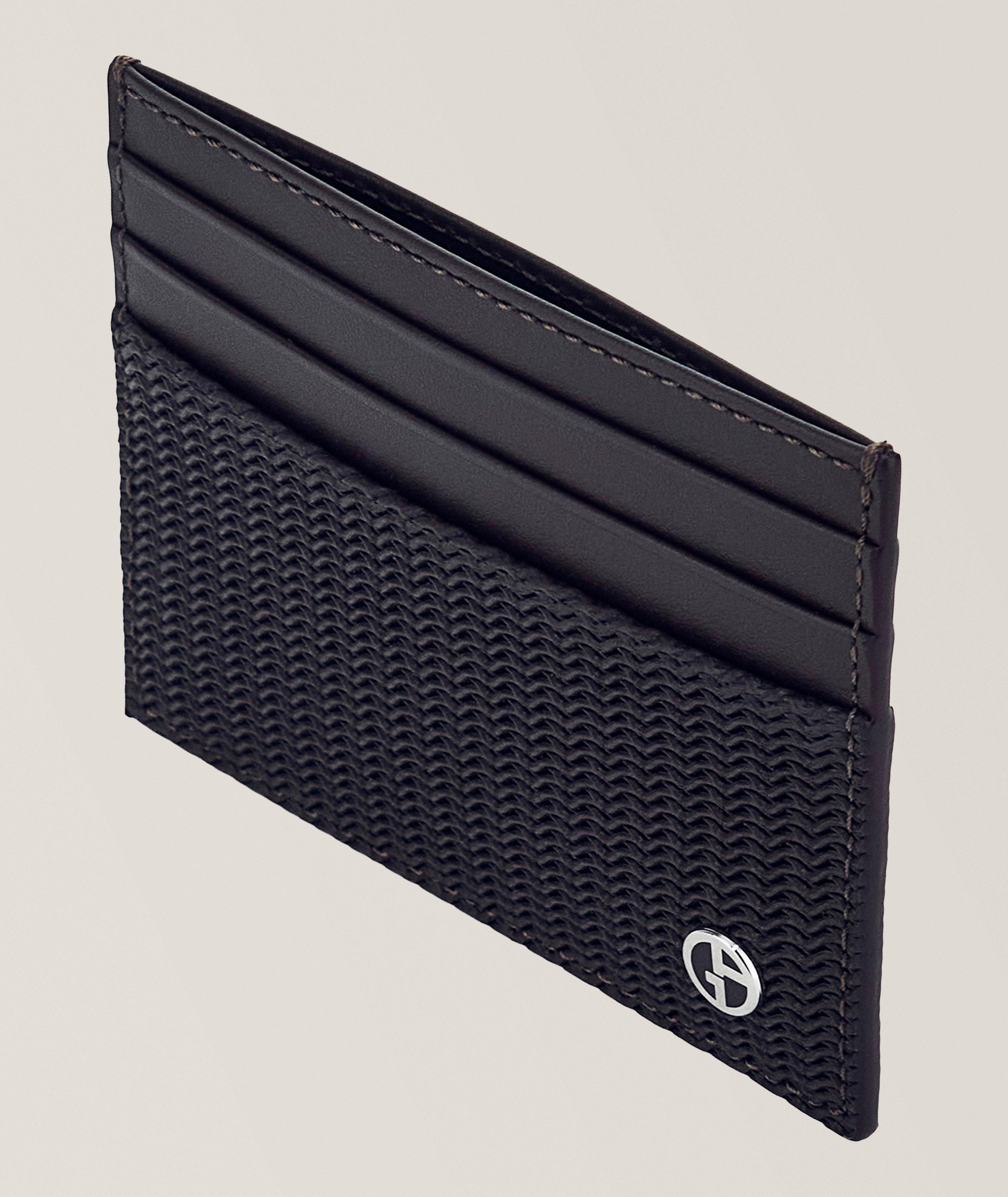 Wave-Print Leather Cardholder image 2