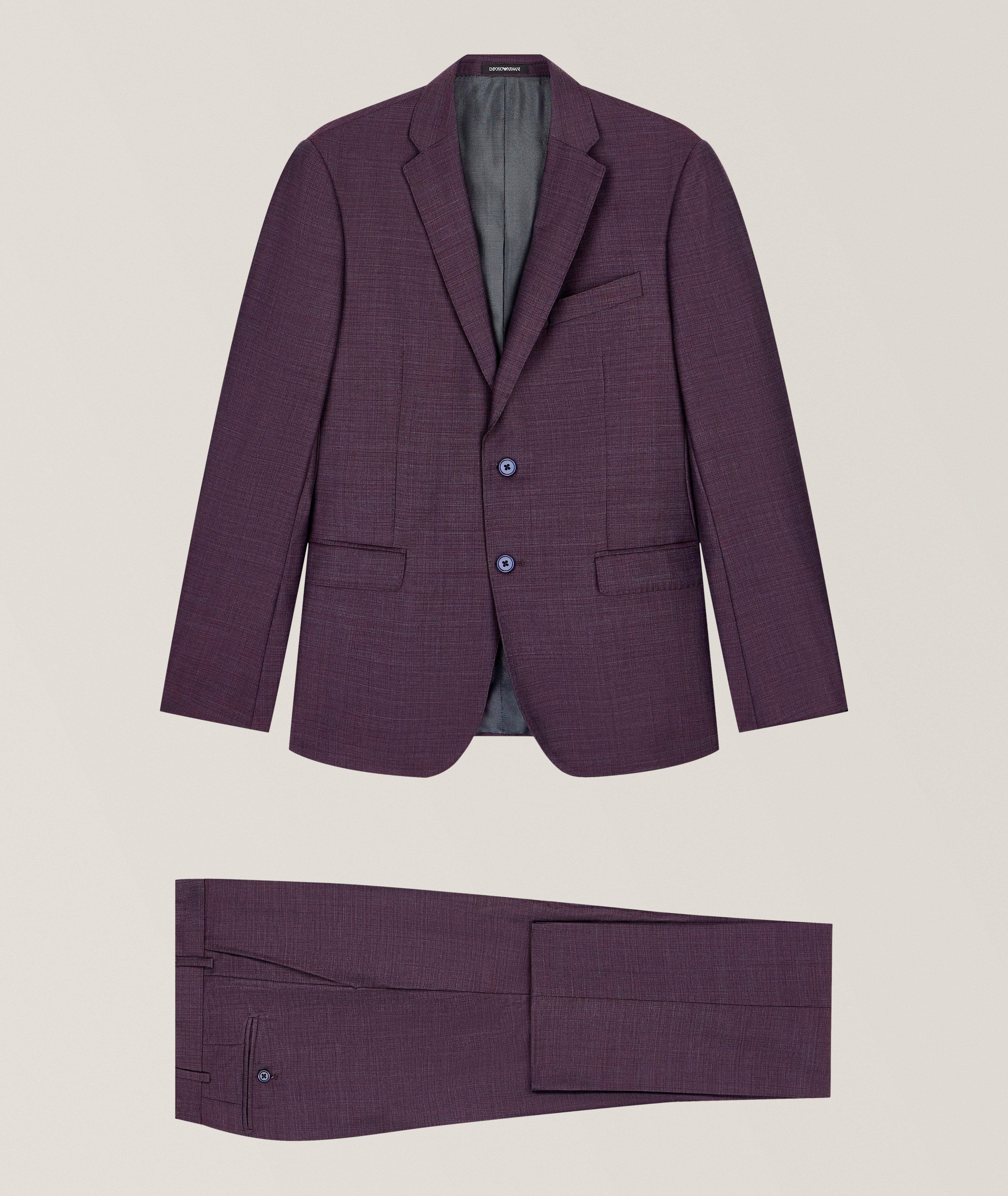 Emporio Armani Basketweave Super 130s Virgin Wool Suit