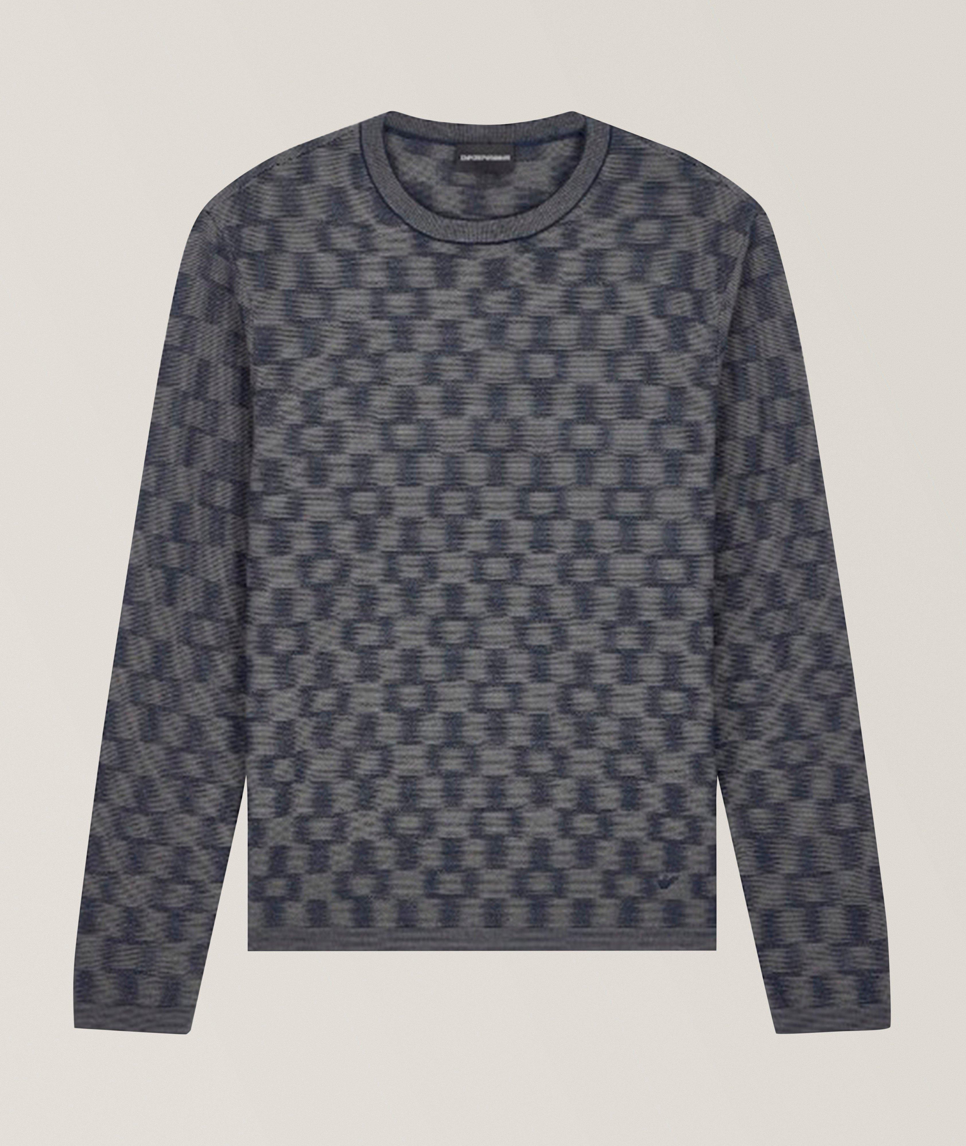 Emporio Armani Pull tricot optique capsule emblématique