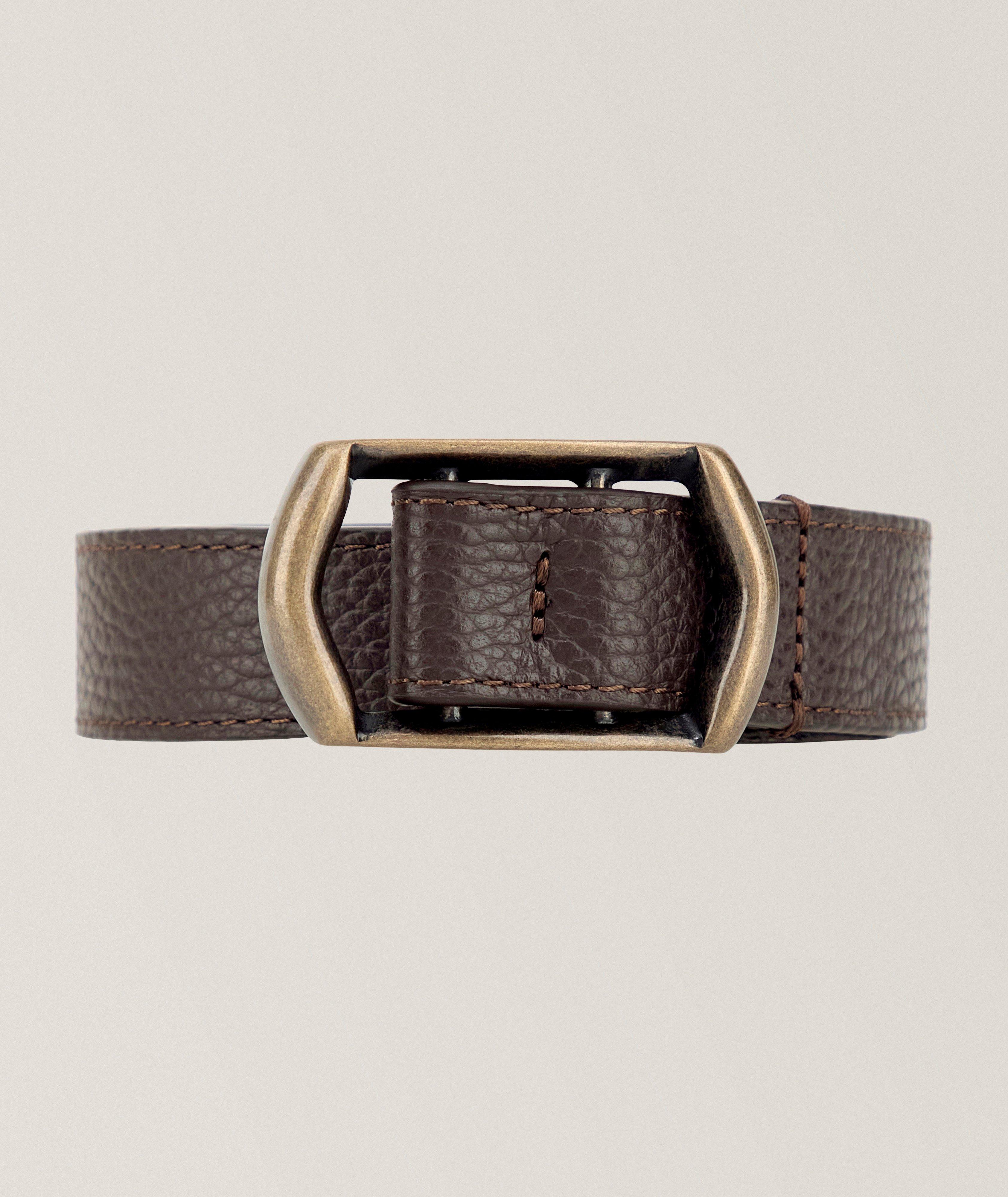 Emporio Armani Braided Leather-Trim Belt | Belts | Harry Rosen