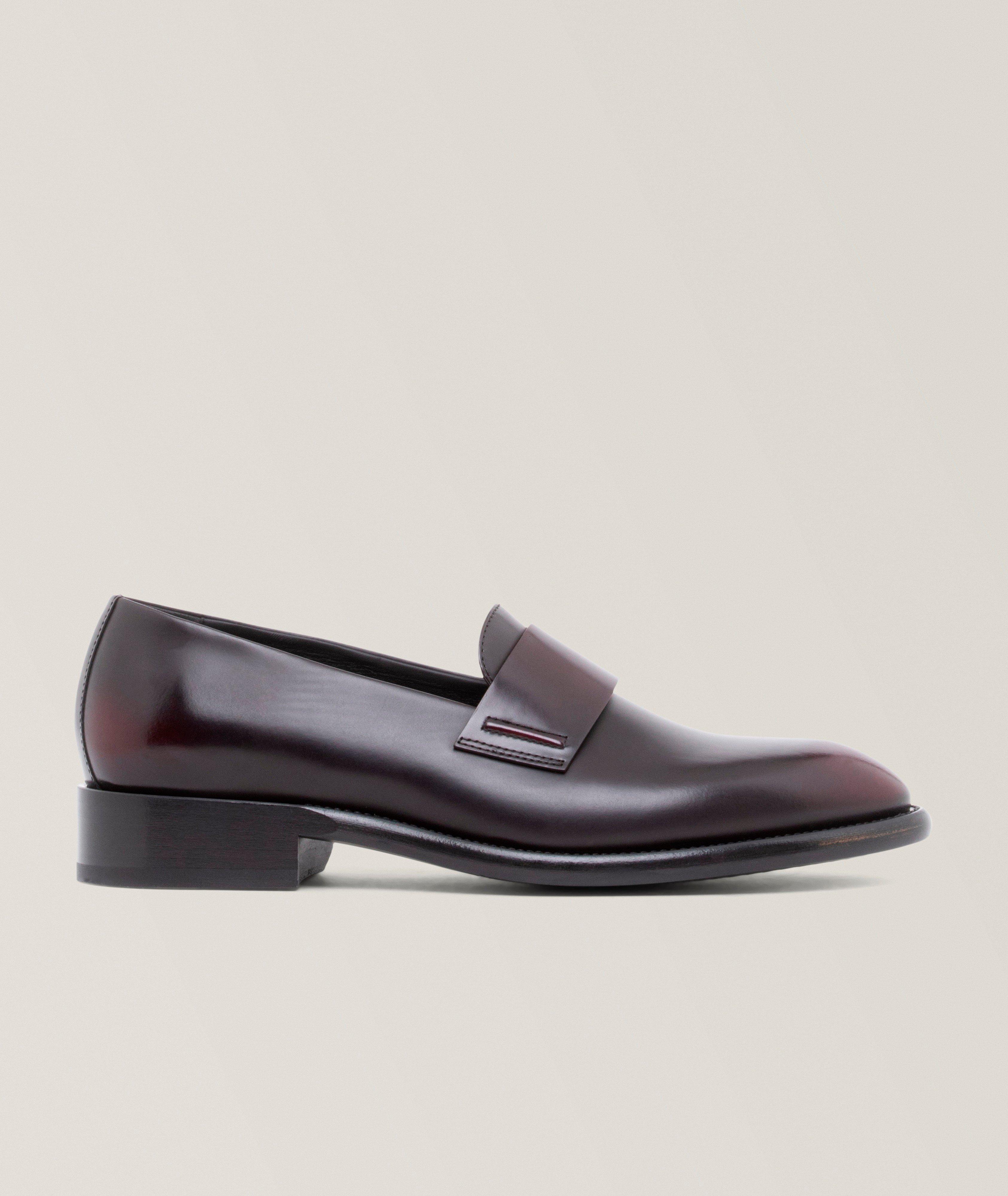 Giorgio Armani Brushed Leather Loafers