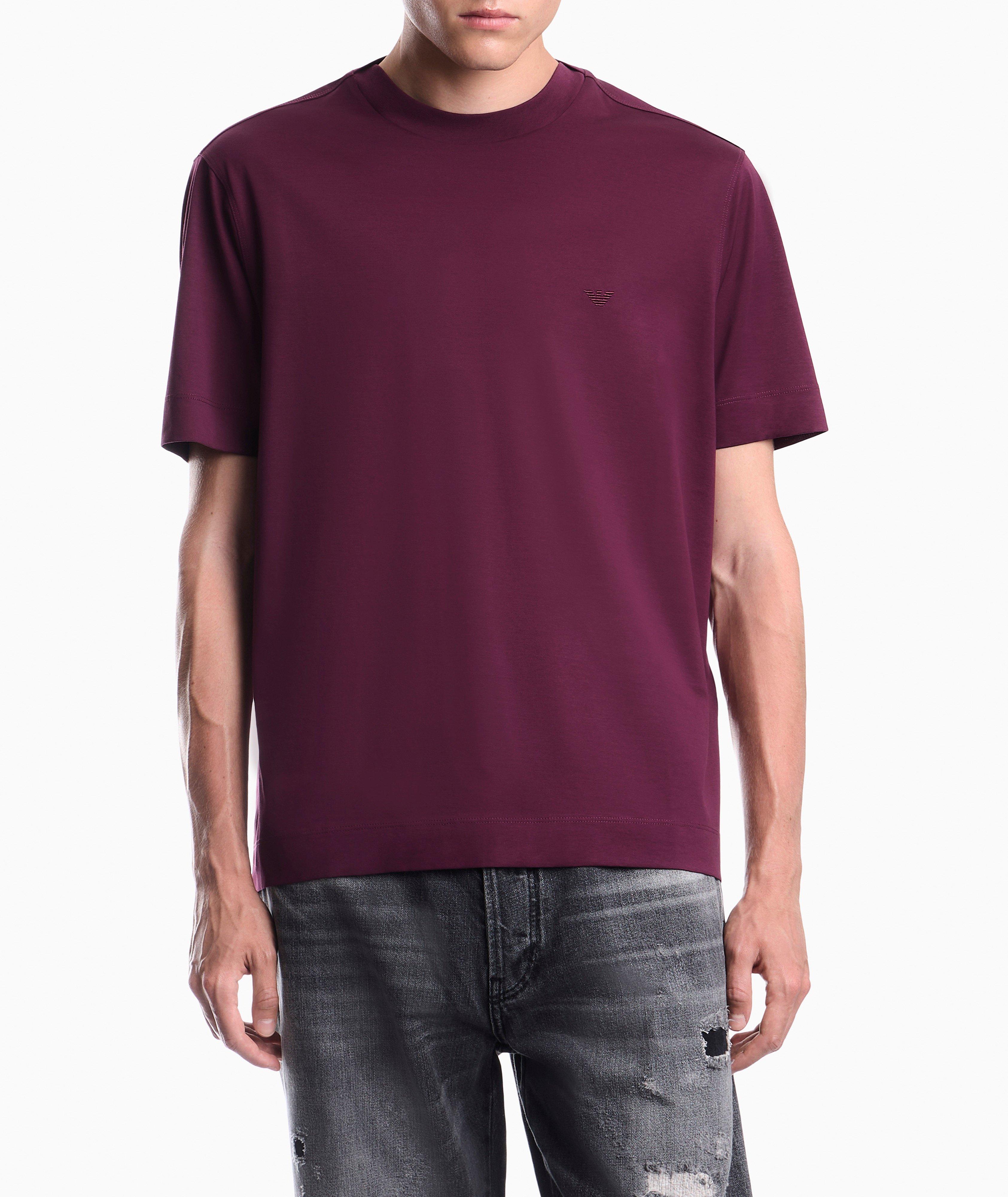 Embroidered Micro-Eagle Jersey T-shirt image 2