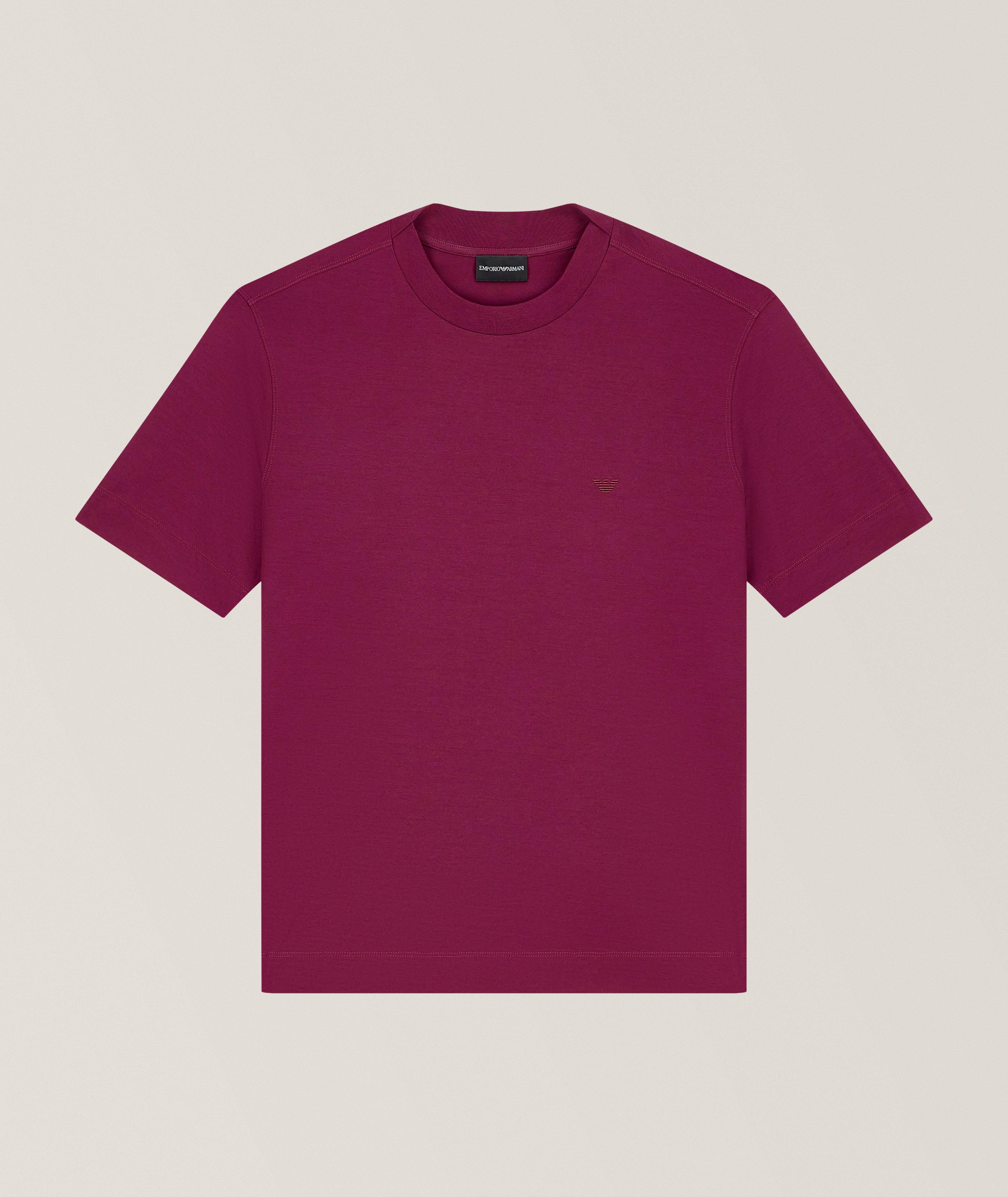 Embroidered Micro-Eagle Jersey T-shirt image 0