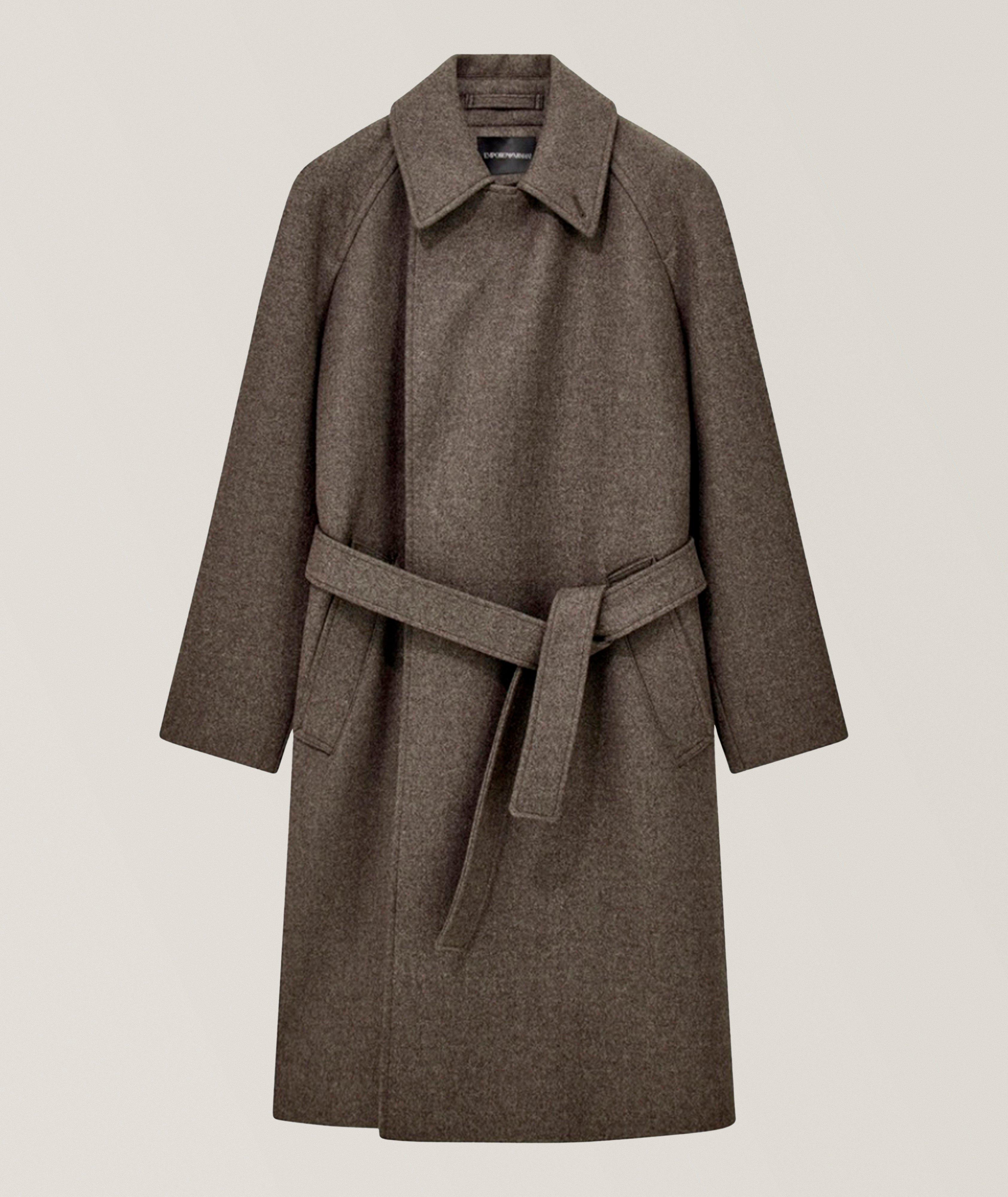 Emporio Armani Melton Virgin Wool Coat