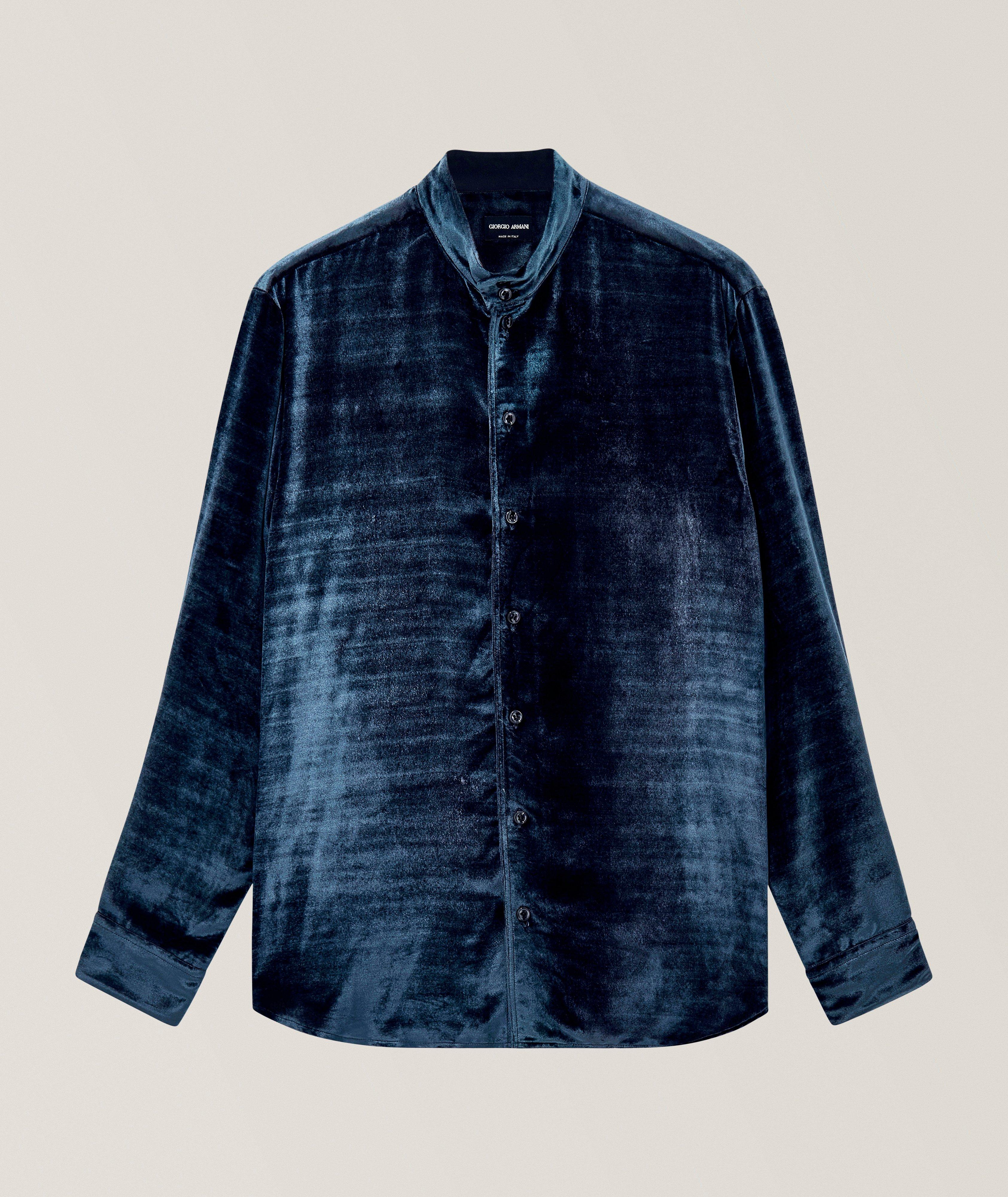 Giorgio Armani Velvet Viscose-Silk Shirt