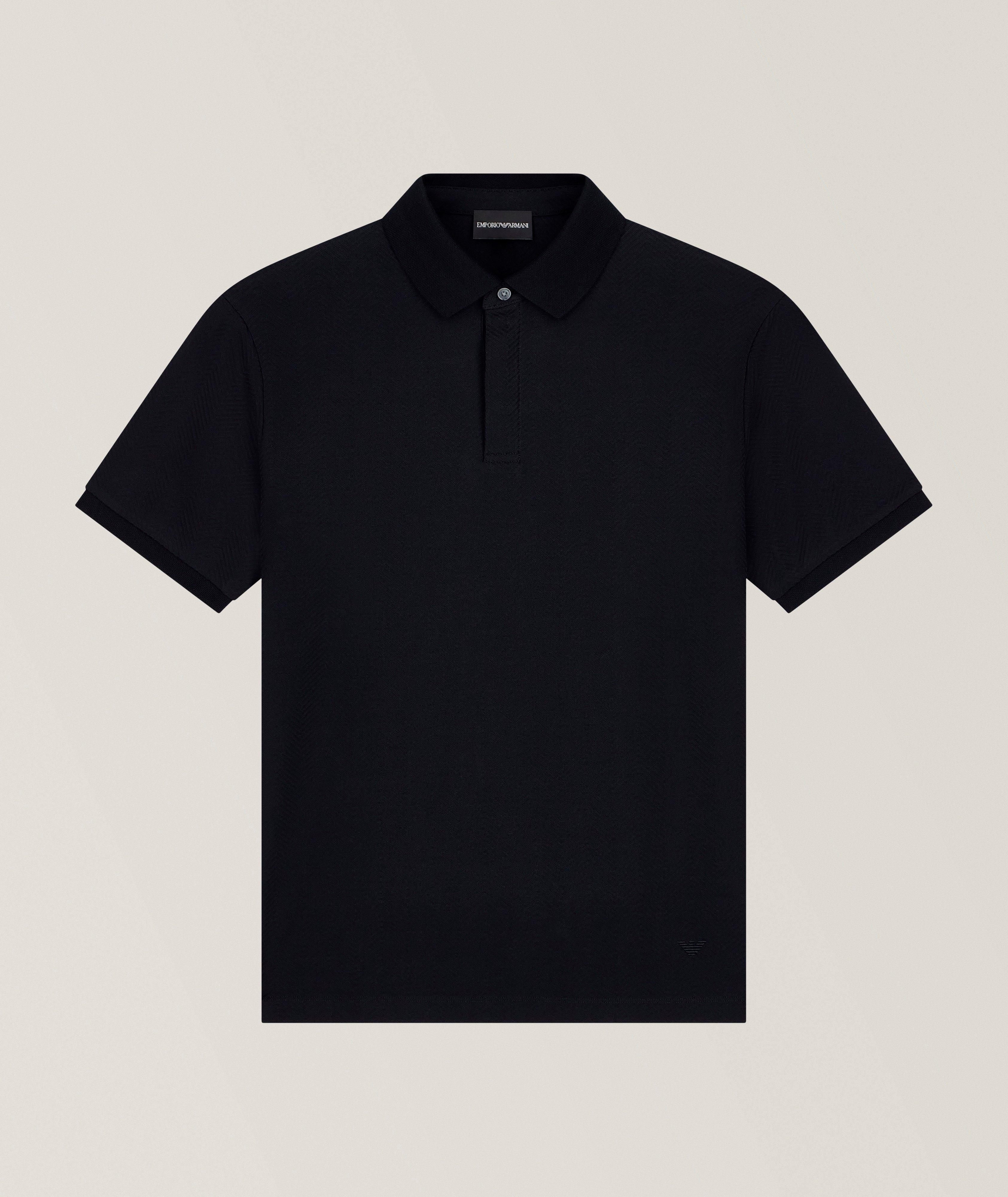 Emporio Armani Jacquard Jersey Polo