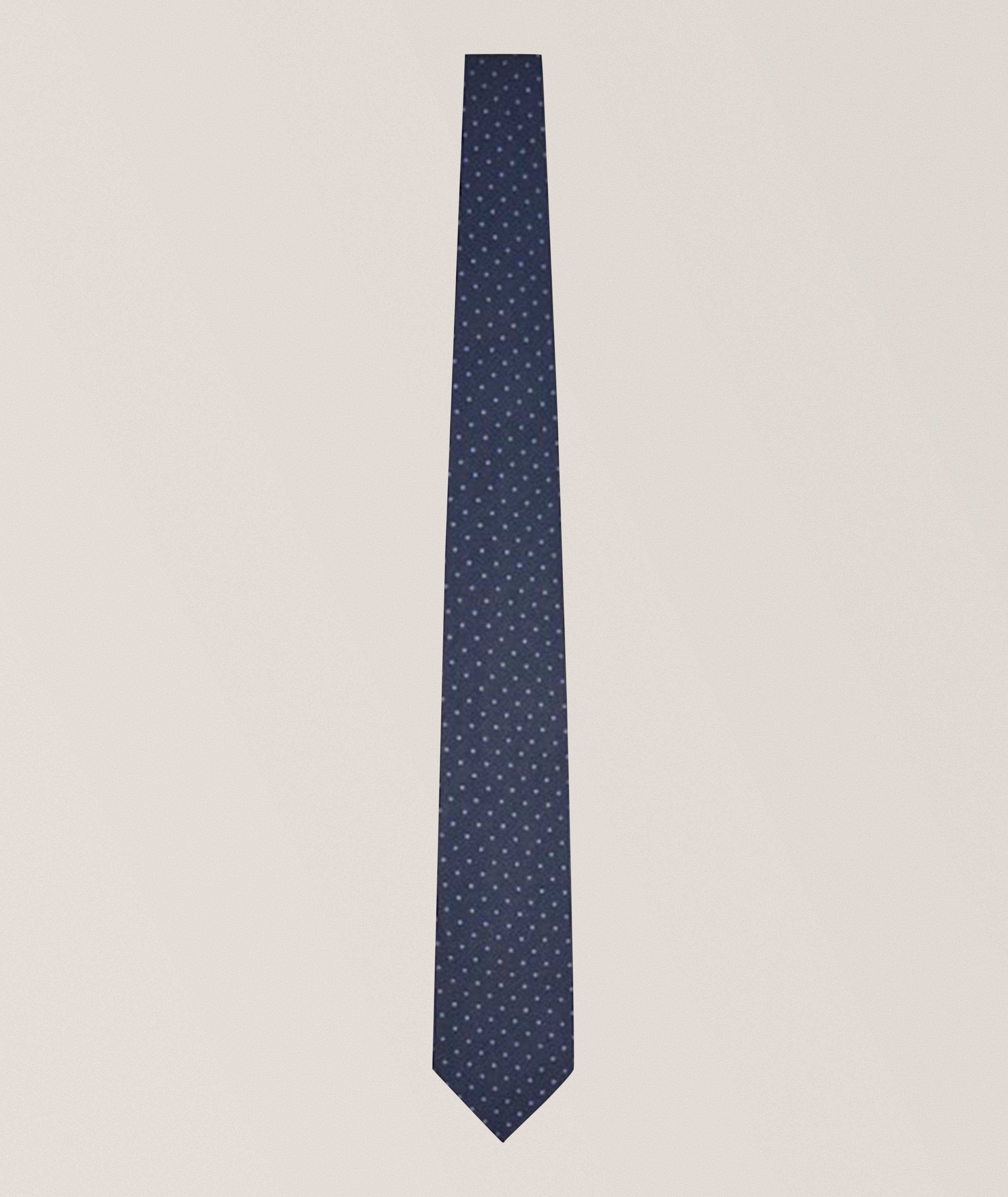 Emporio Armani Cravate en soie pois