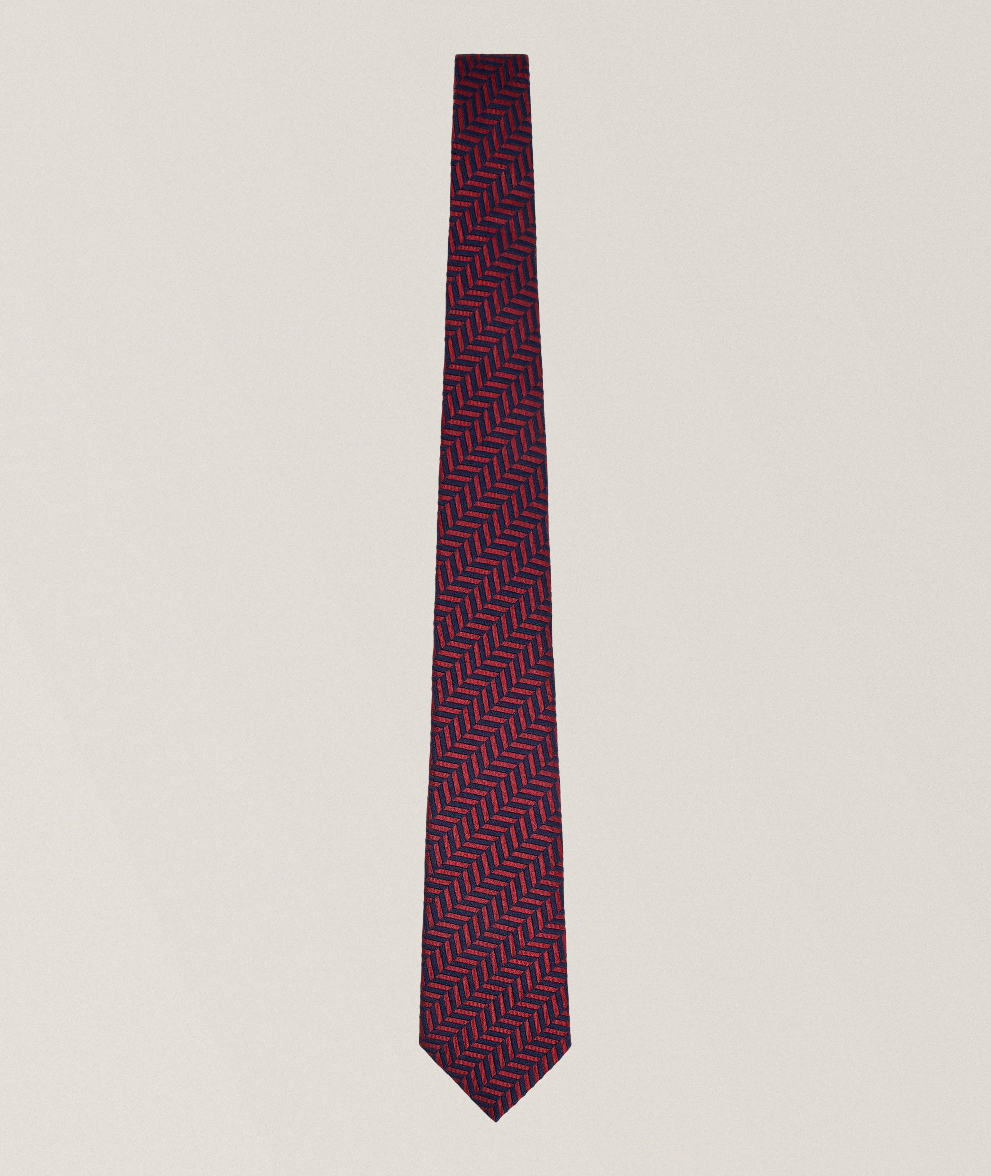 Giorgio Armani Herringbone Silk Tie