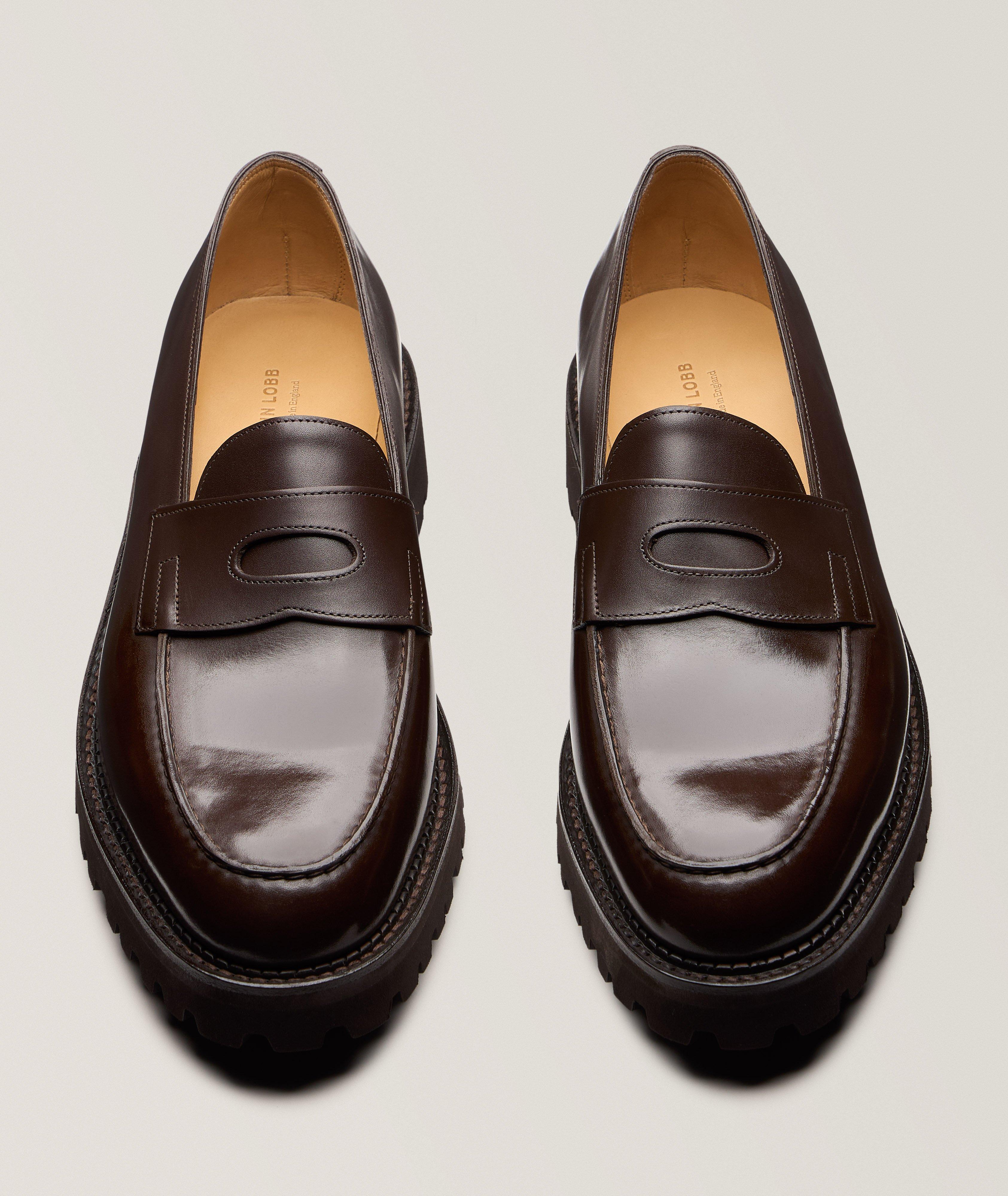 Flâneurs penny semelle crantée en cuir Lopez image 1