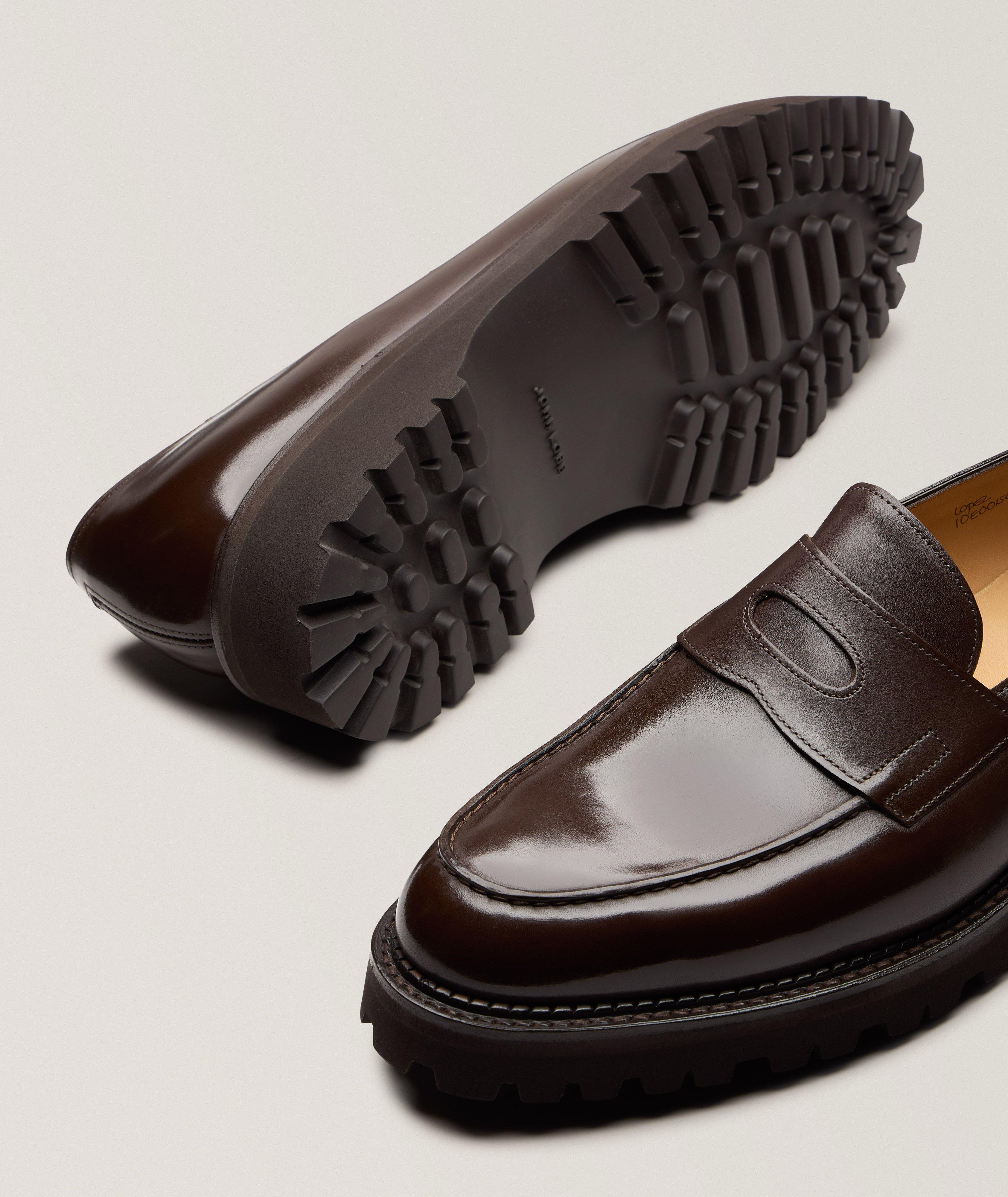 Flâneurs penny semelle crantée en cuir Lopez image 3