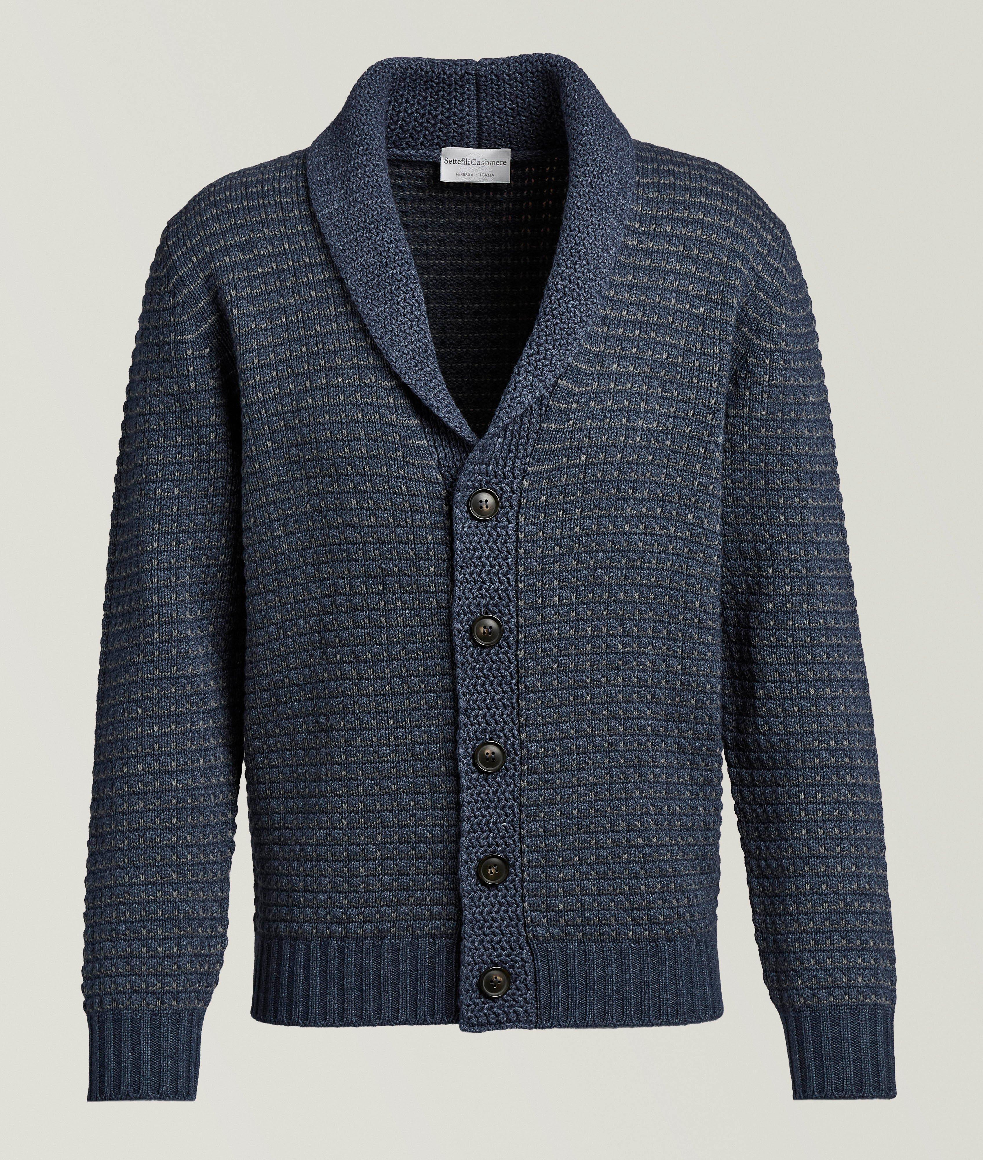 Settefili Cardigan châle point popcorn