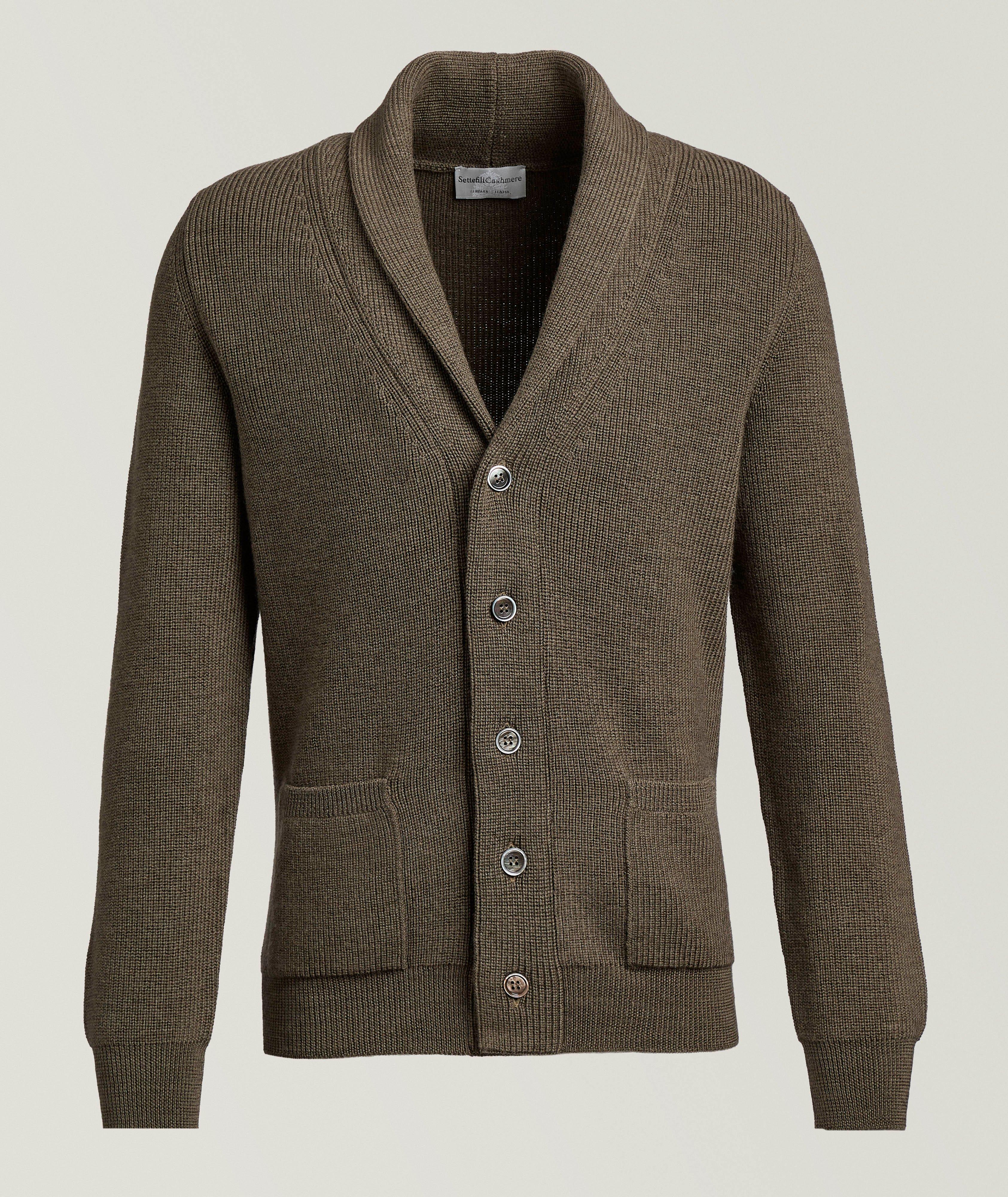 Settefili Cardigan col châle laine mérinos extrafine