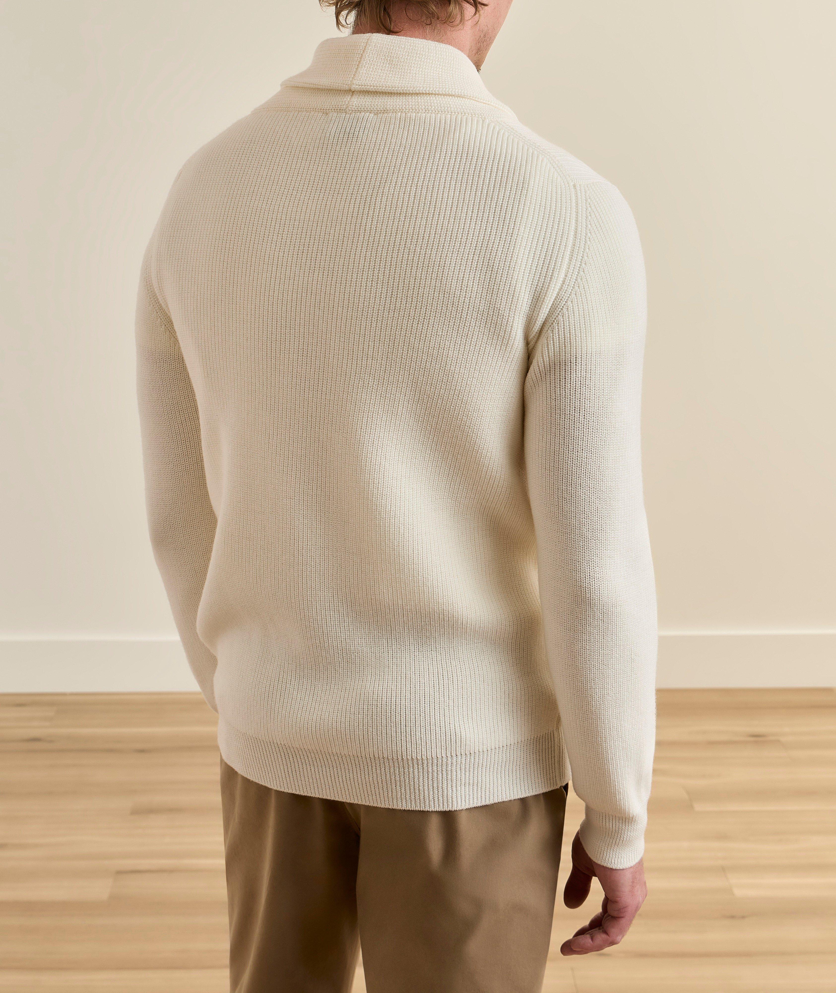 Cardigan col châle laine mérinos extrafine image 2