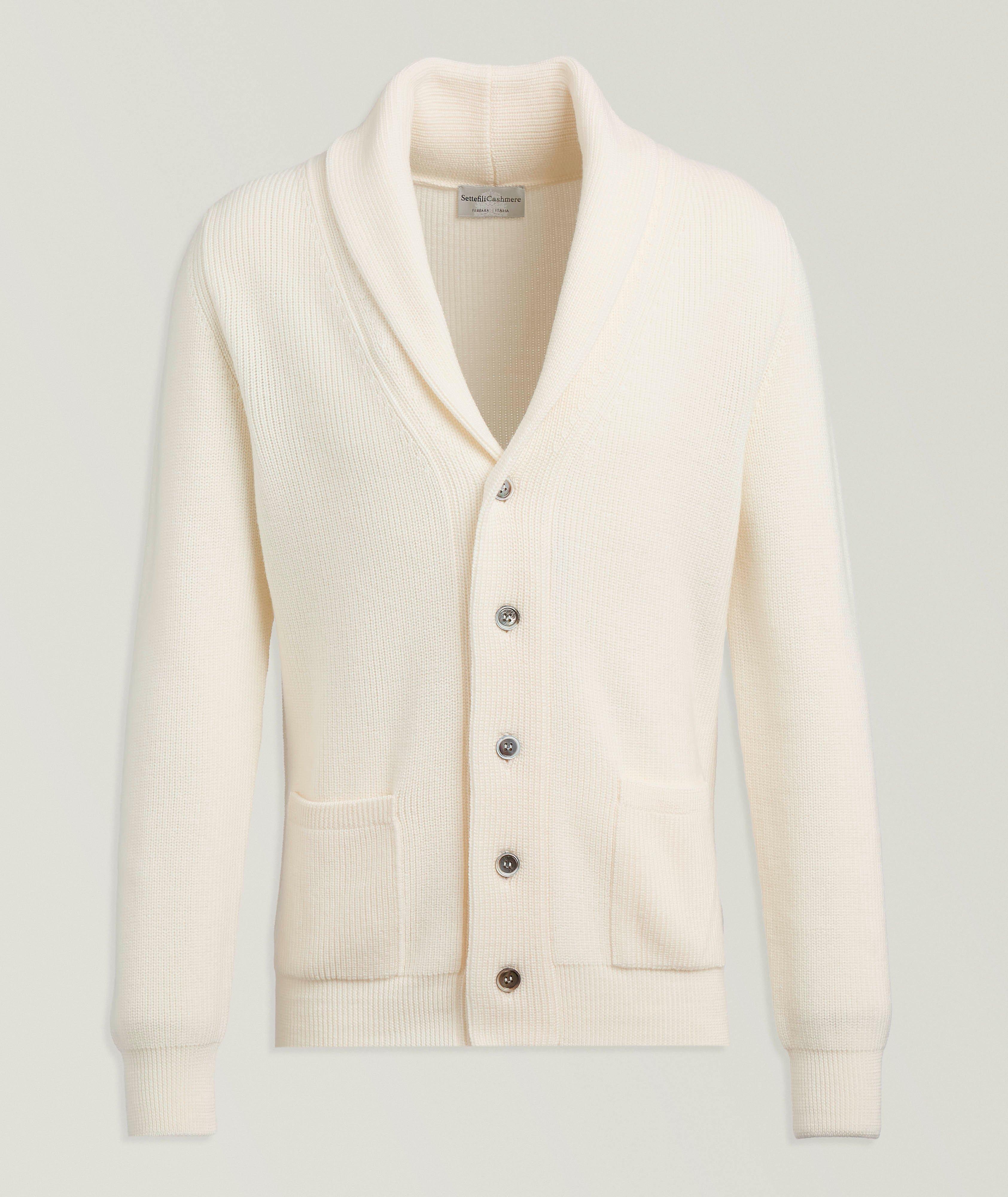 Cardigan col châle laine mérinos extrafine image 0