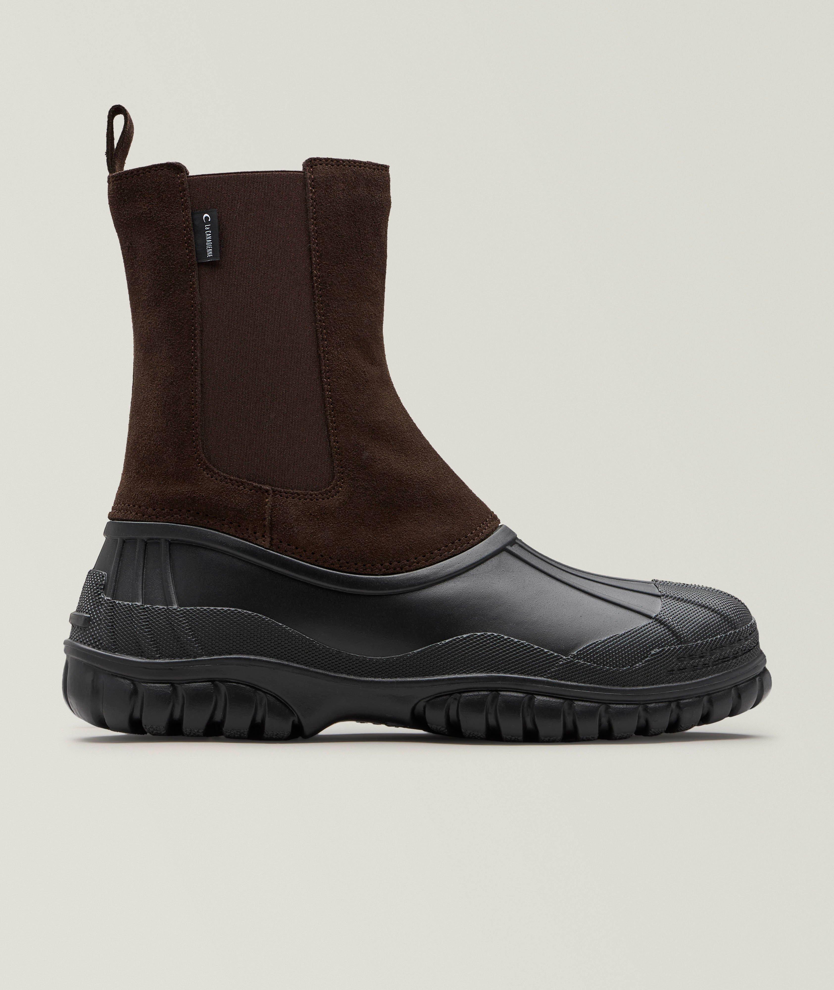 La Canadienne Parsenn Shearling-Lined Suede Duck Boots