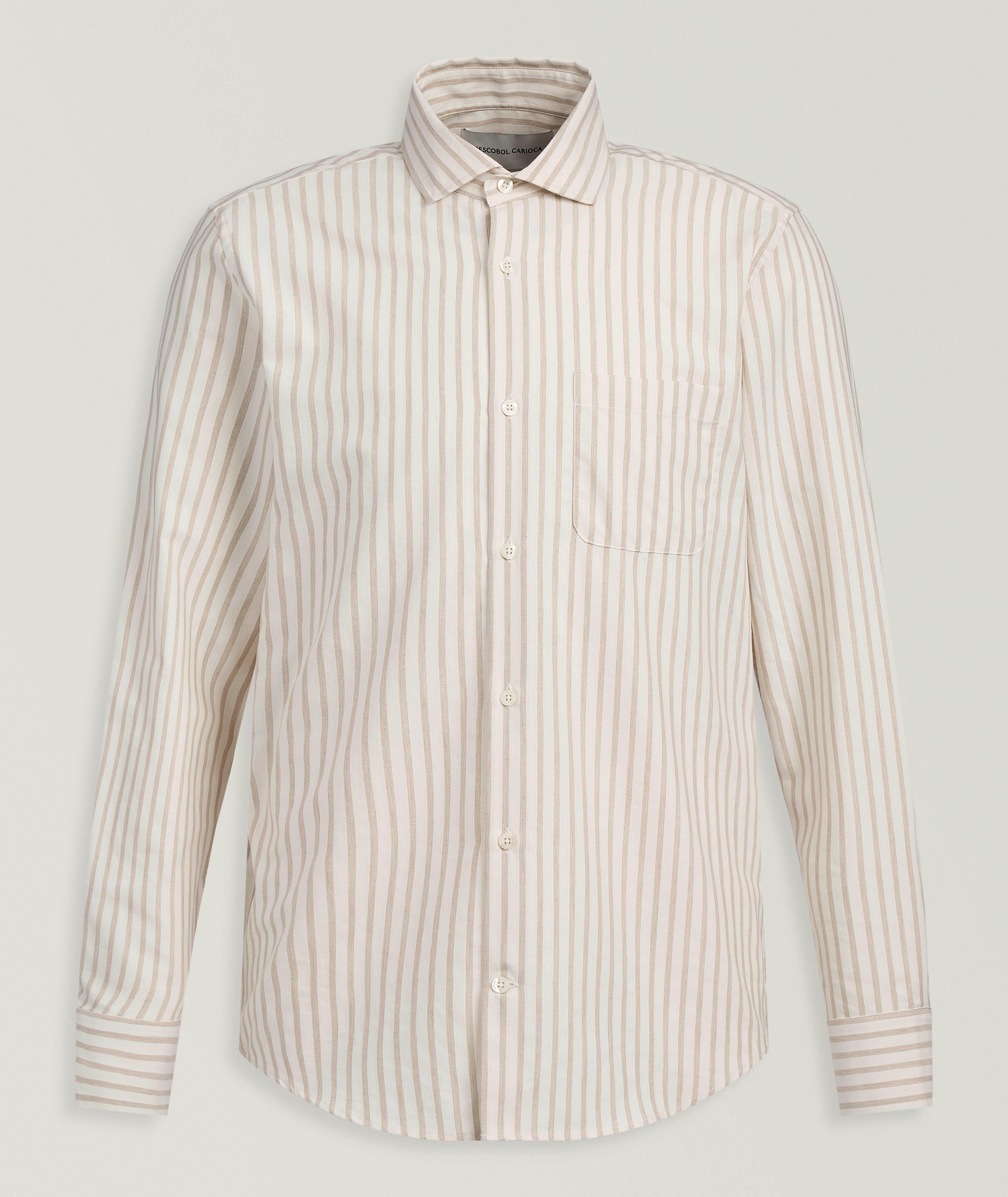 Chemise rayée coton Emilio  image 0