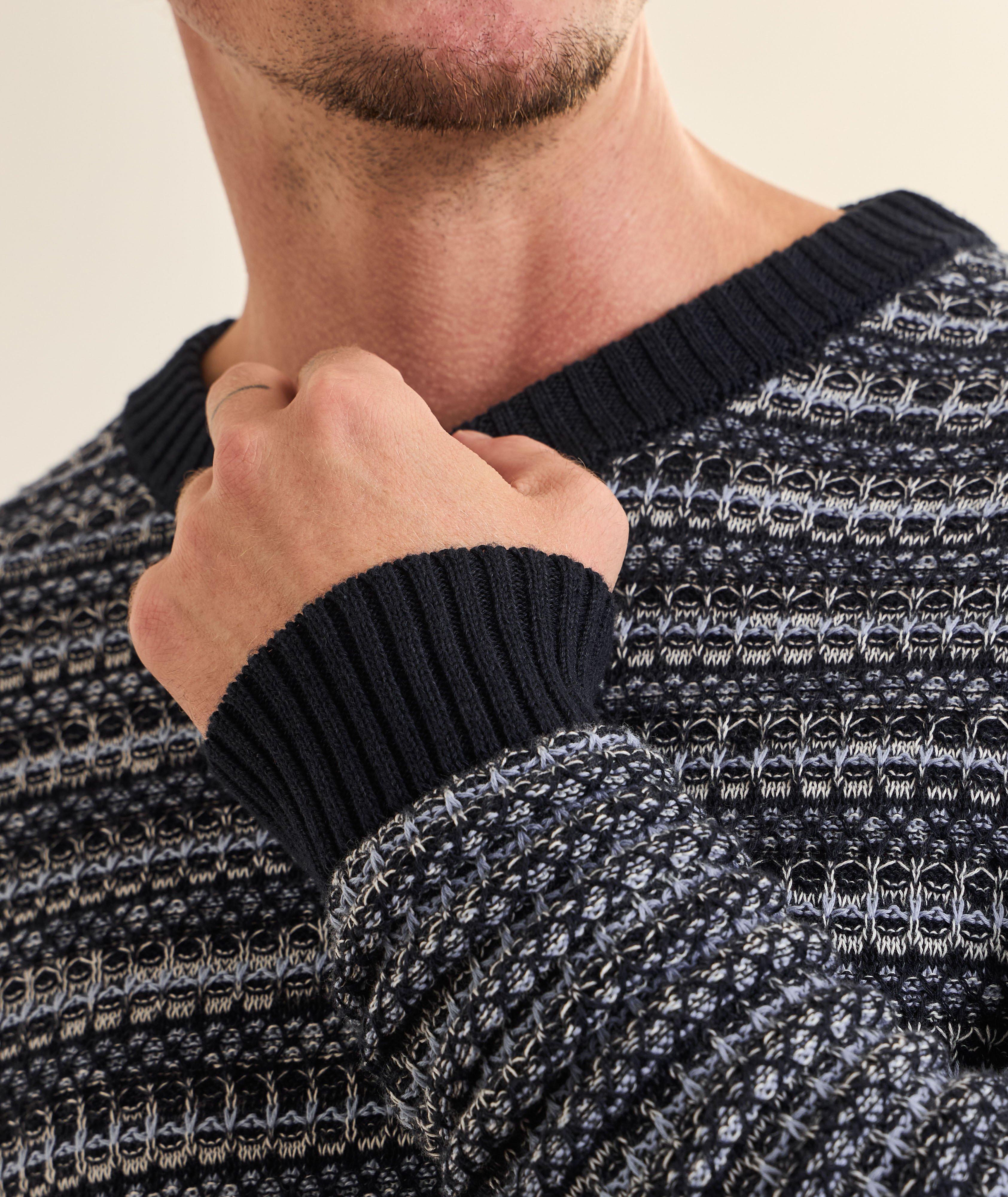Jardim Striped Cotton-Cashmere Sweater image 3