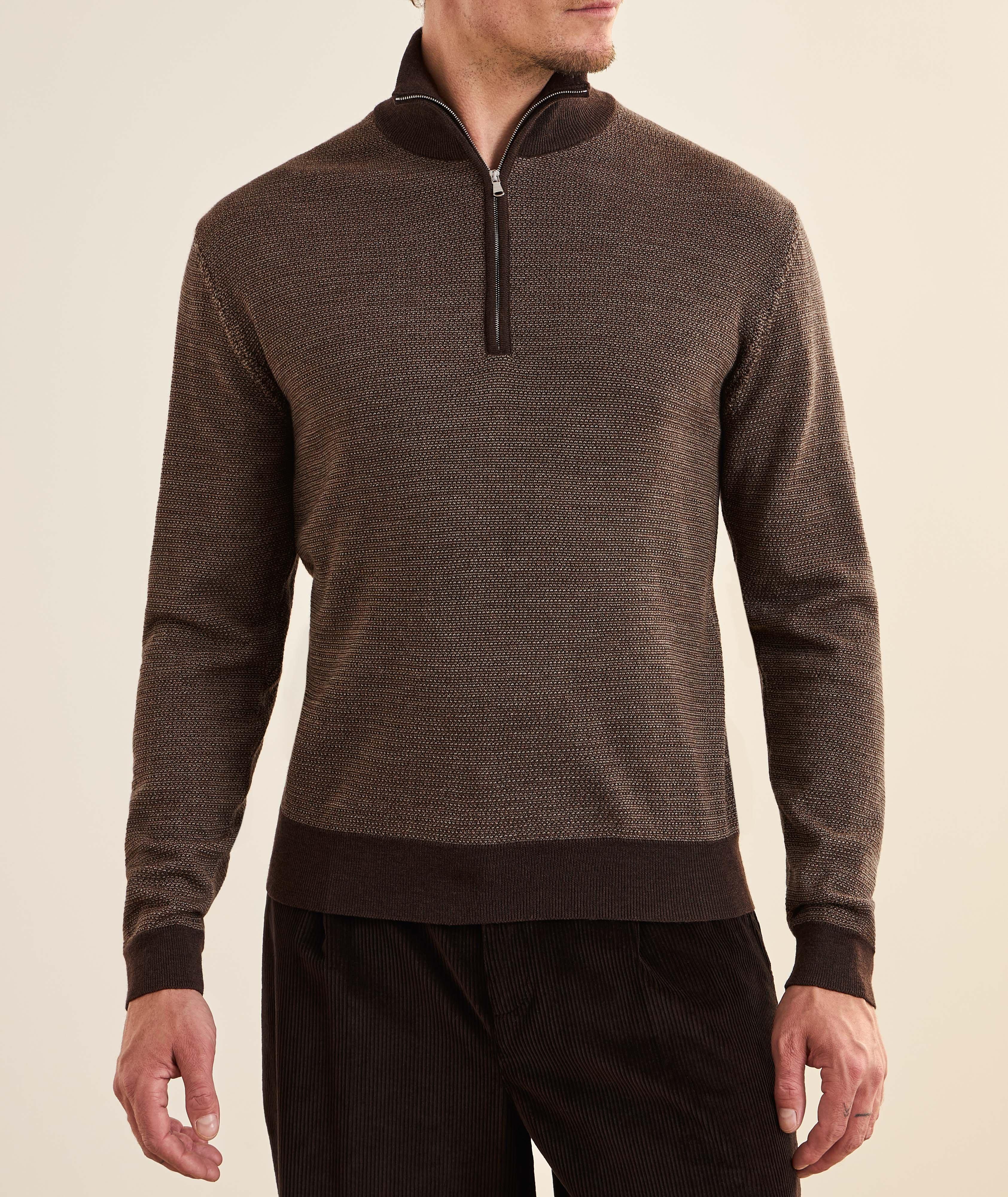 Heitor Merino Wool Quarter-Zip Sweater image 1