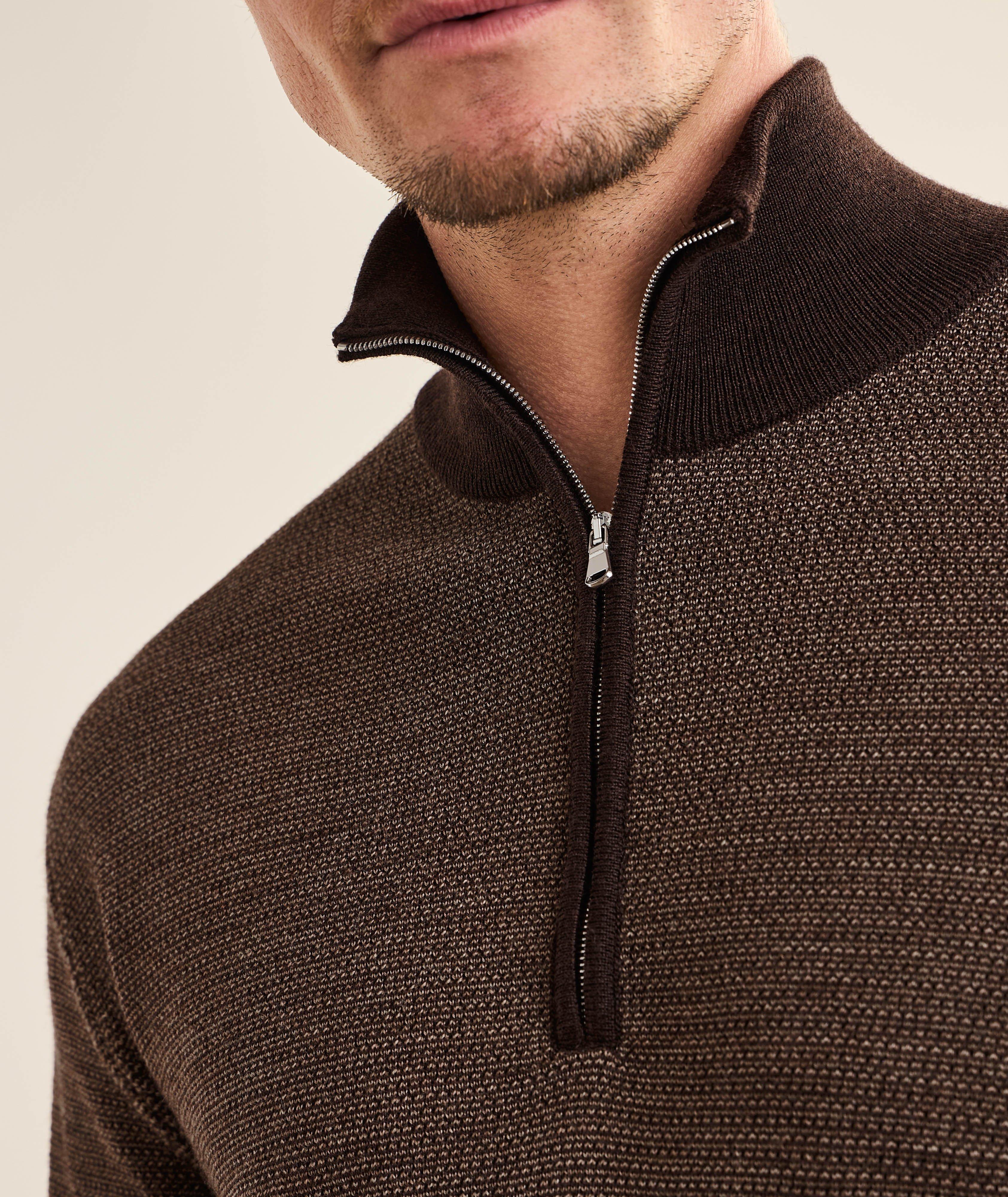 Heitor Merino Wool Quarter-Zip Sweater image 3
