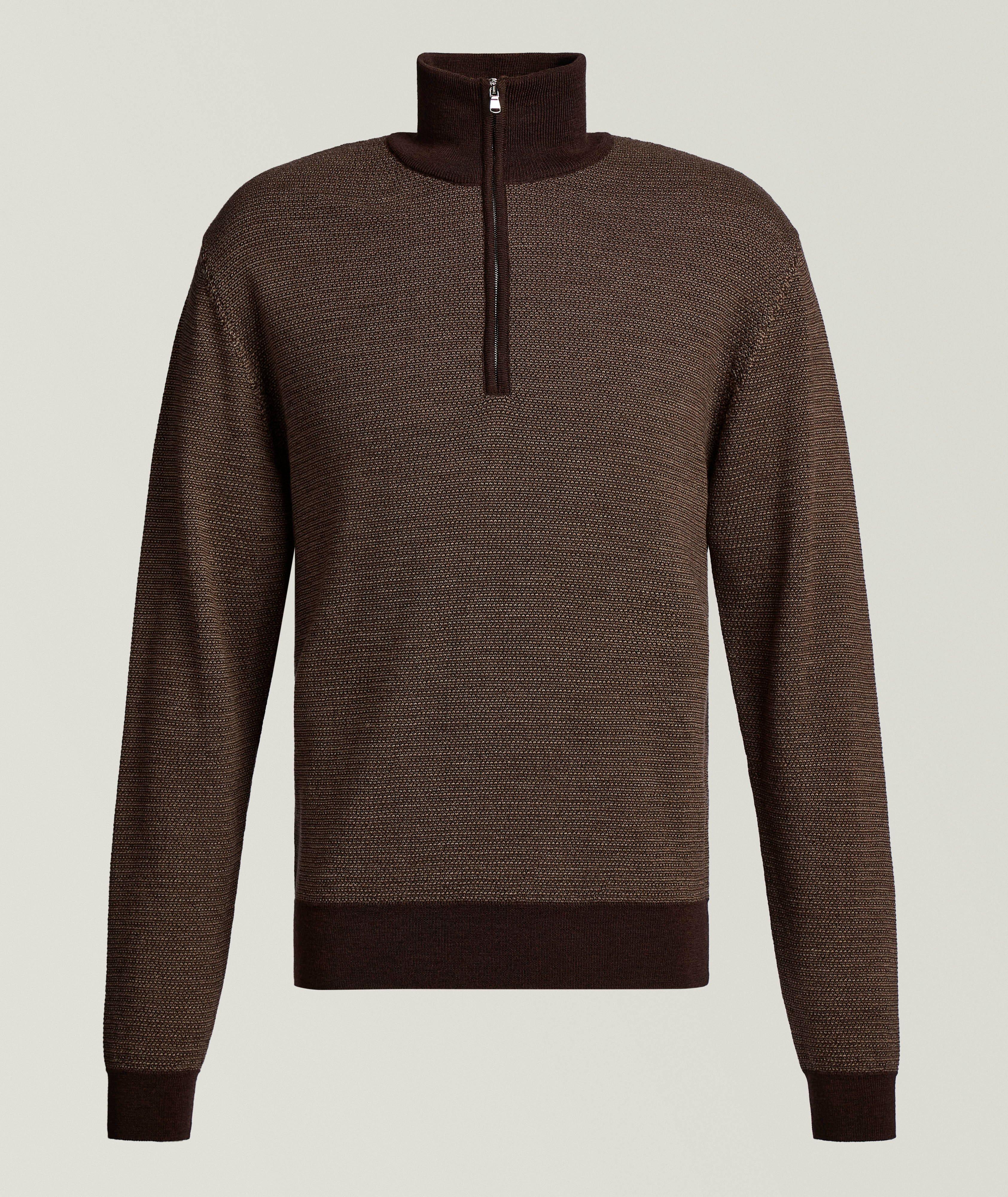 Heitor Merino Wool Quarter-Zip Sweater image 0