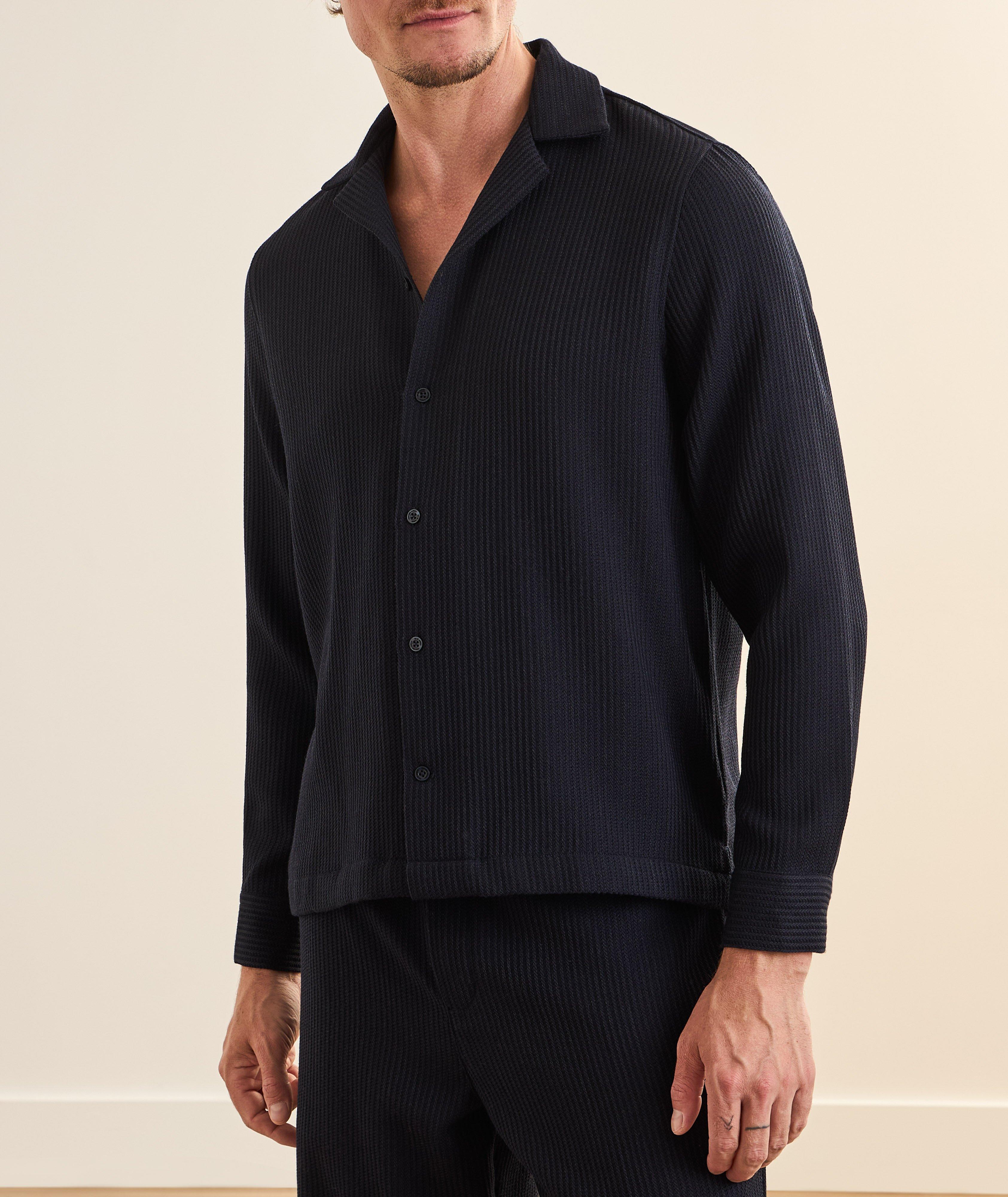 Safra Textured Wool Camp Shirt image 1