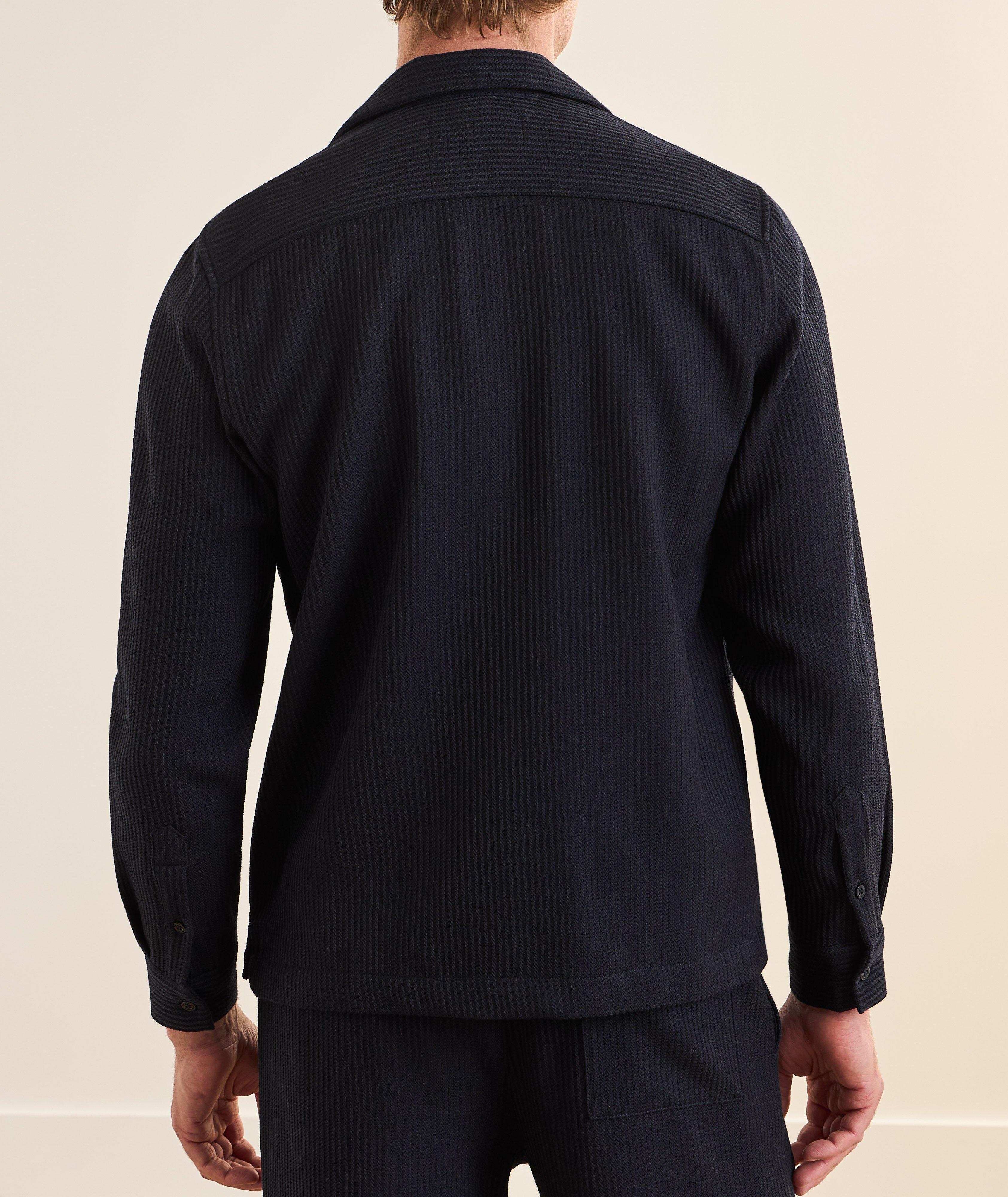 Safra Textured Wool Camp Shirt image 2