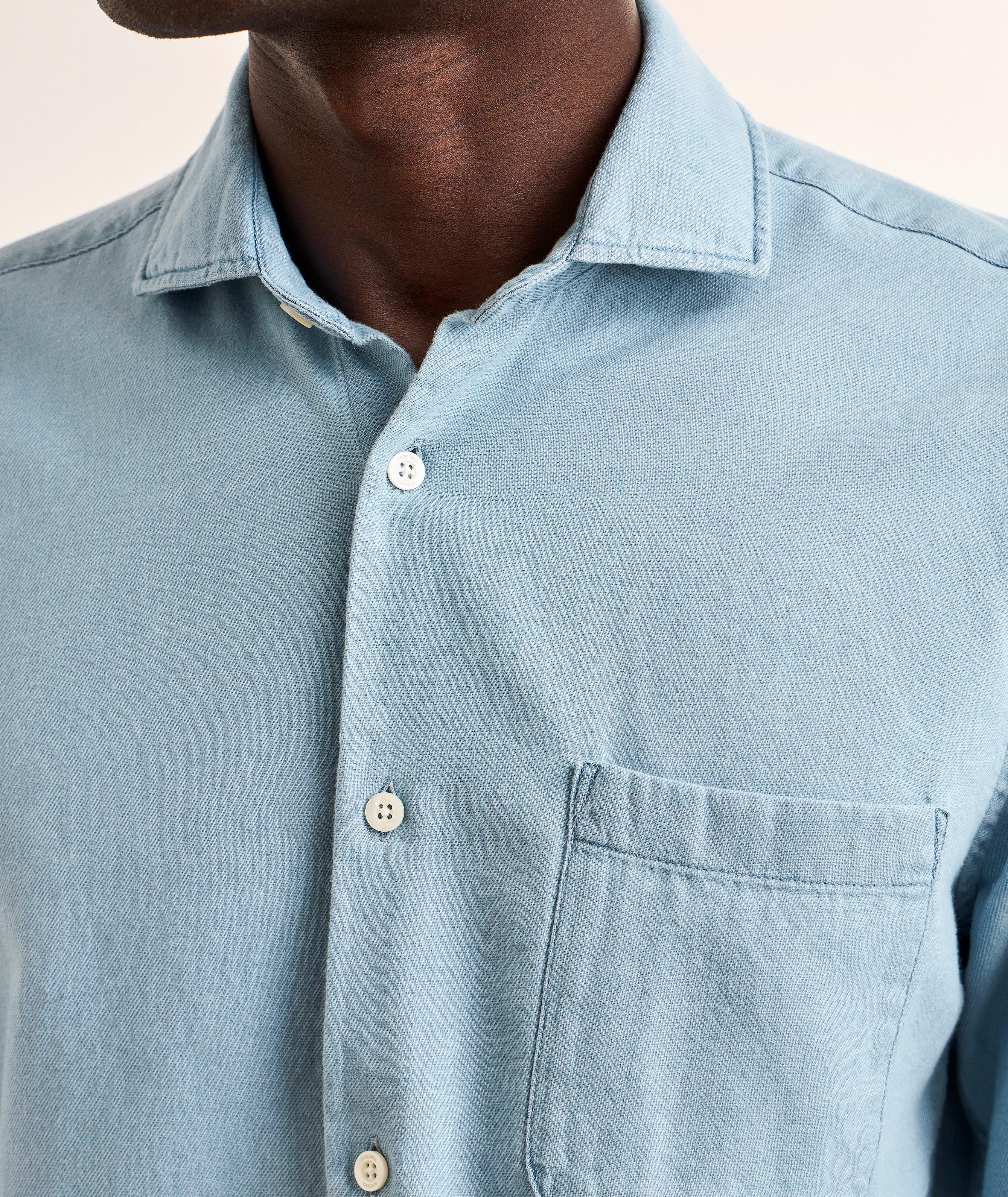 Chemise coton effet-denim Emilio image 3