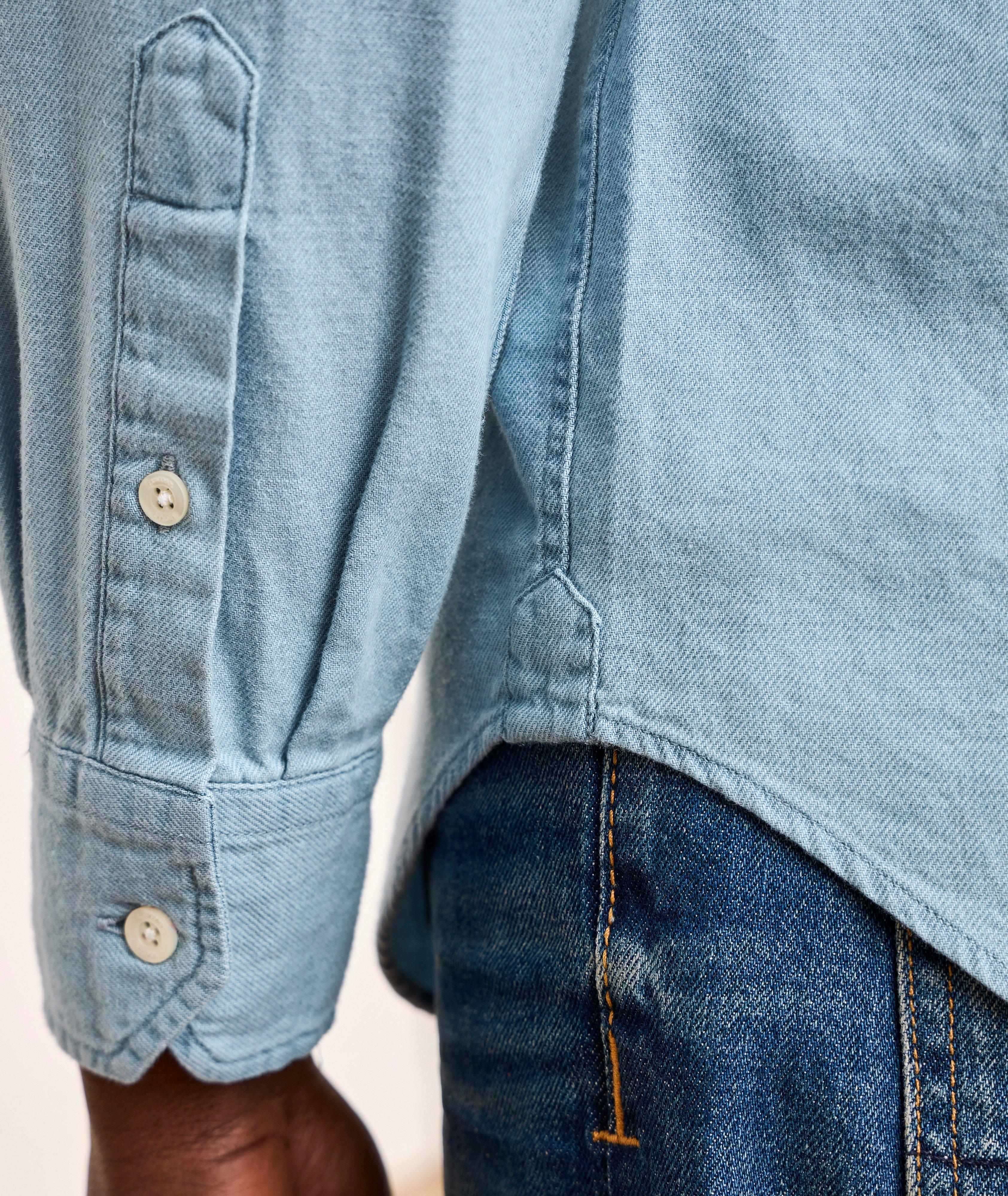 Chemise coton effet-denim Emilio image 4