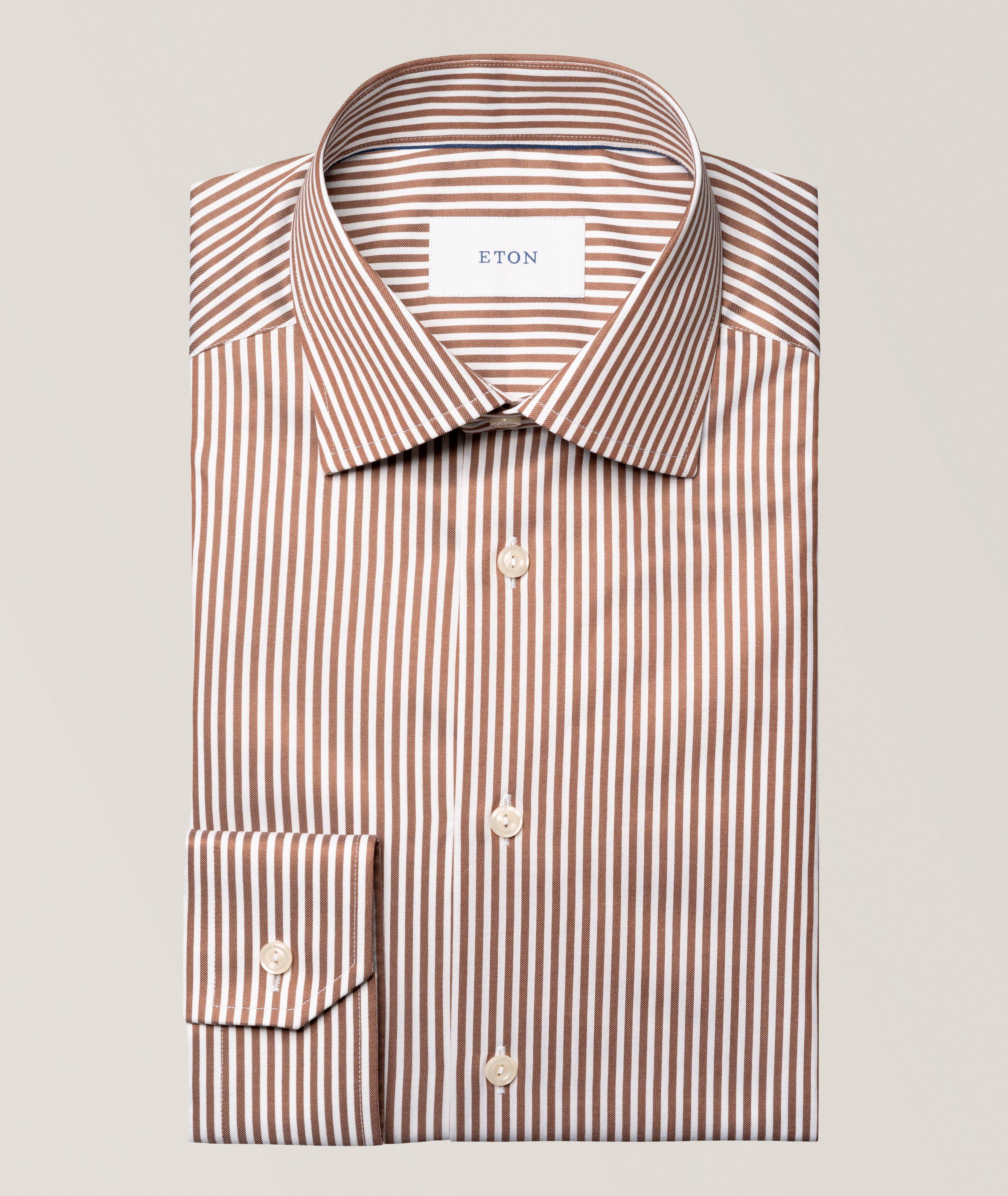 Eton Slim-Fit Bengal Striped Twill Shirt