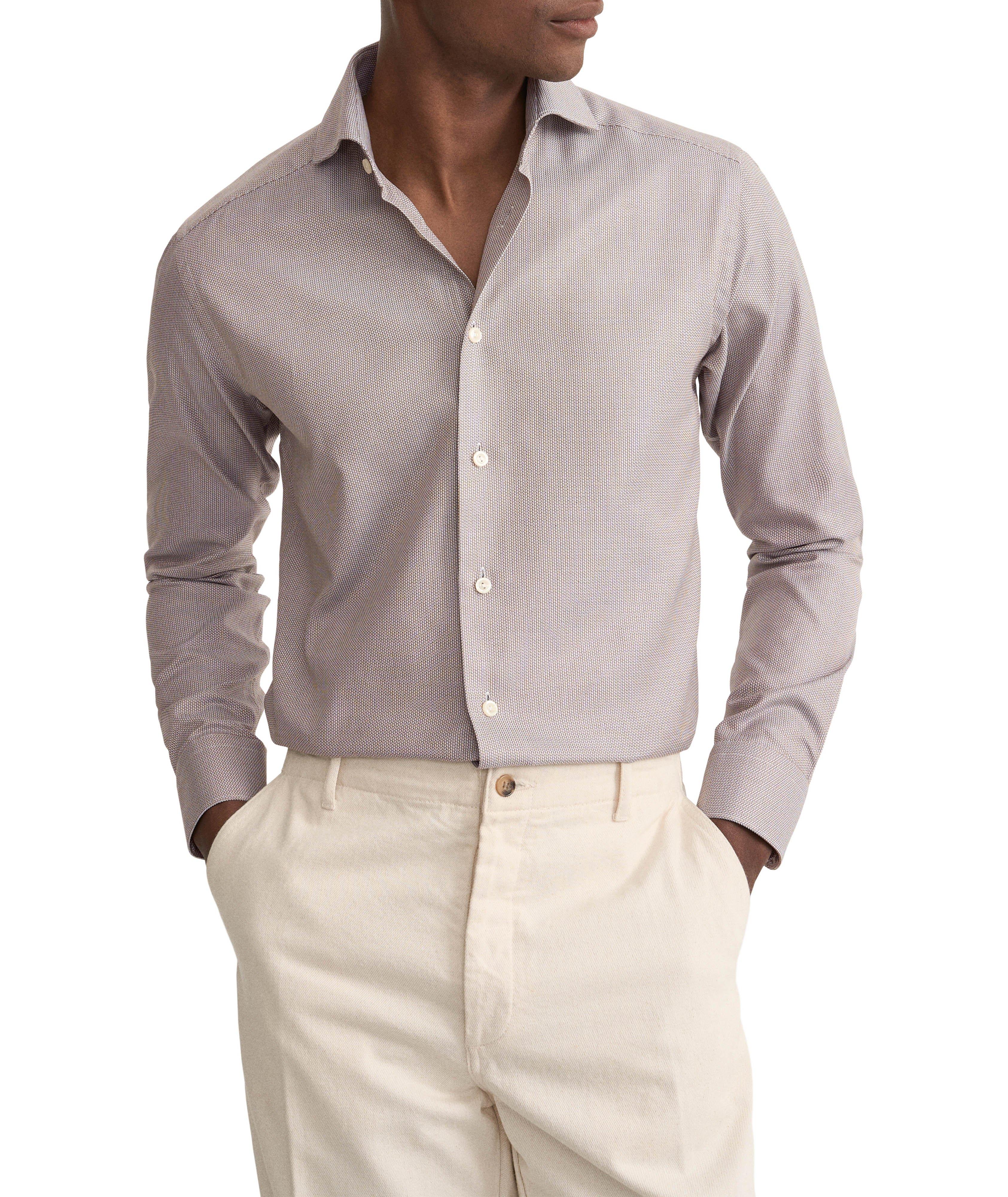 Slim-Fit Semi-Solid Dobby Shirt image 1
