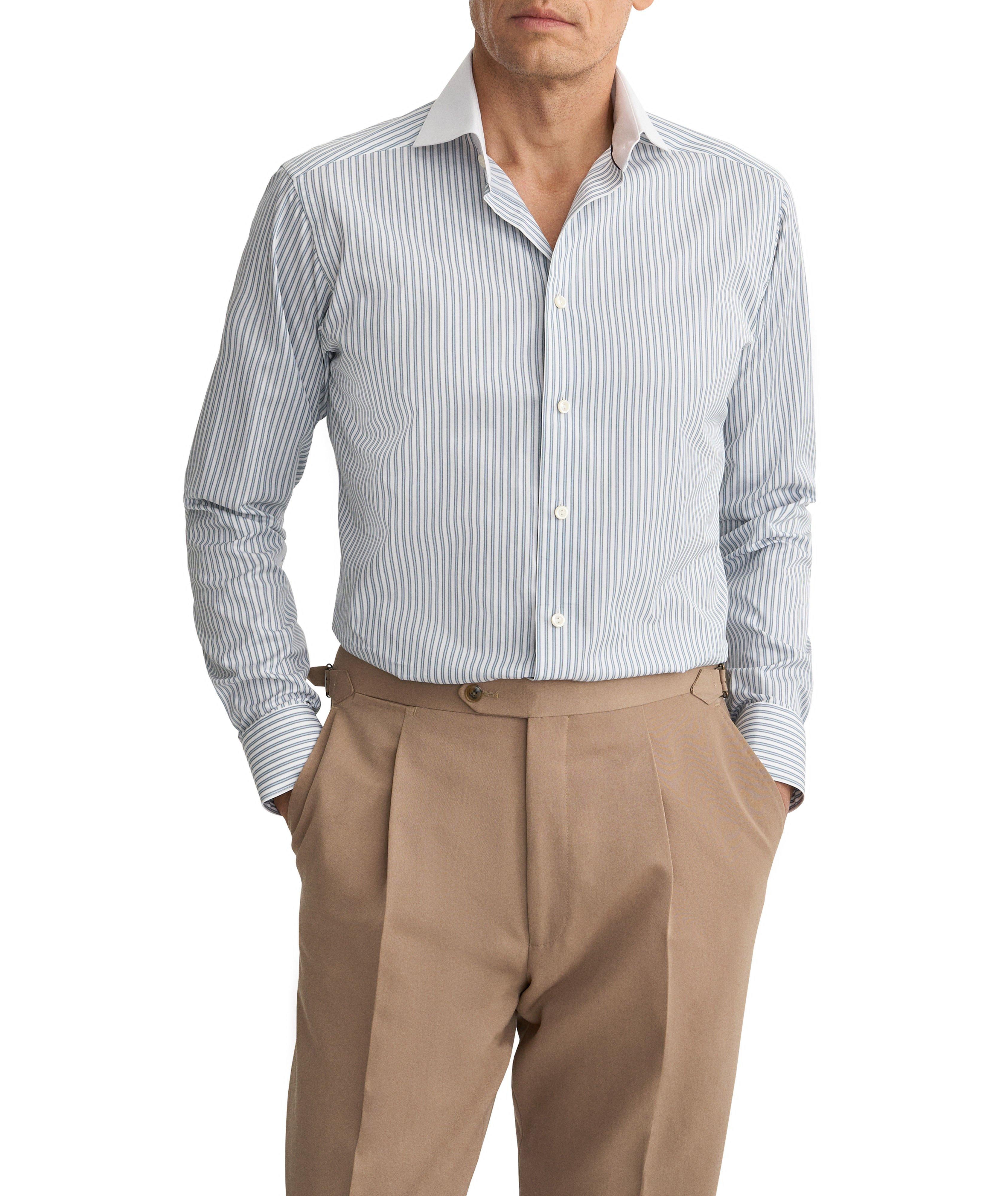 Slim-Fit Striped Signature Twill Shirt image 1