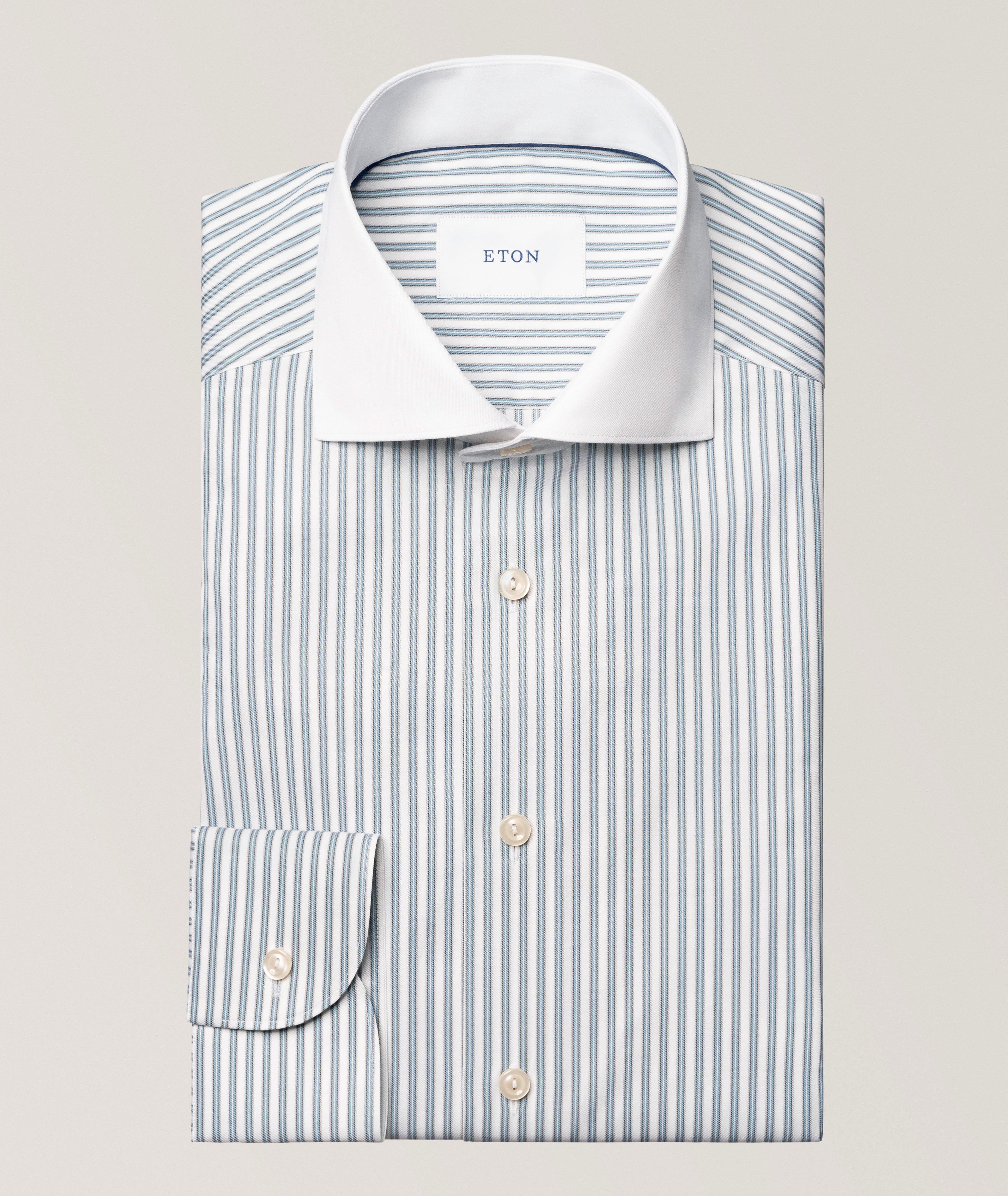 Eton Slim-Fit Striped Signature Twill Shirt