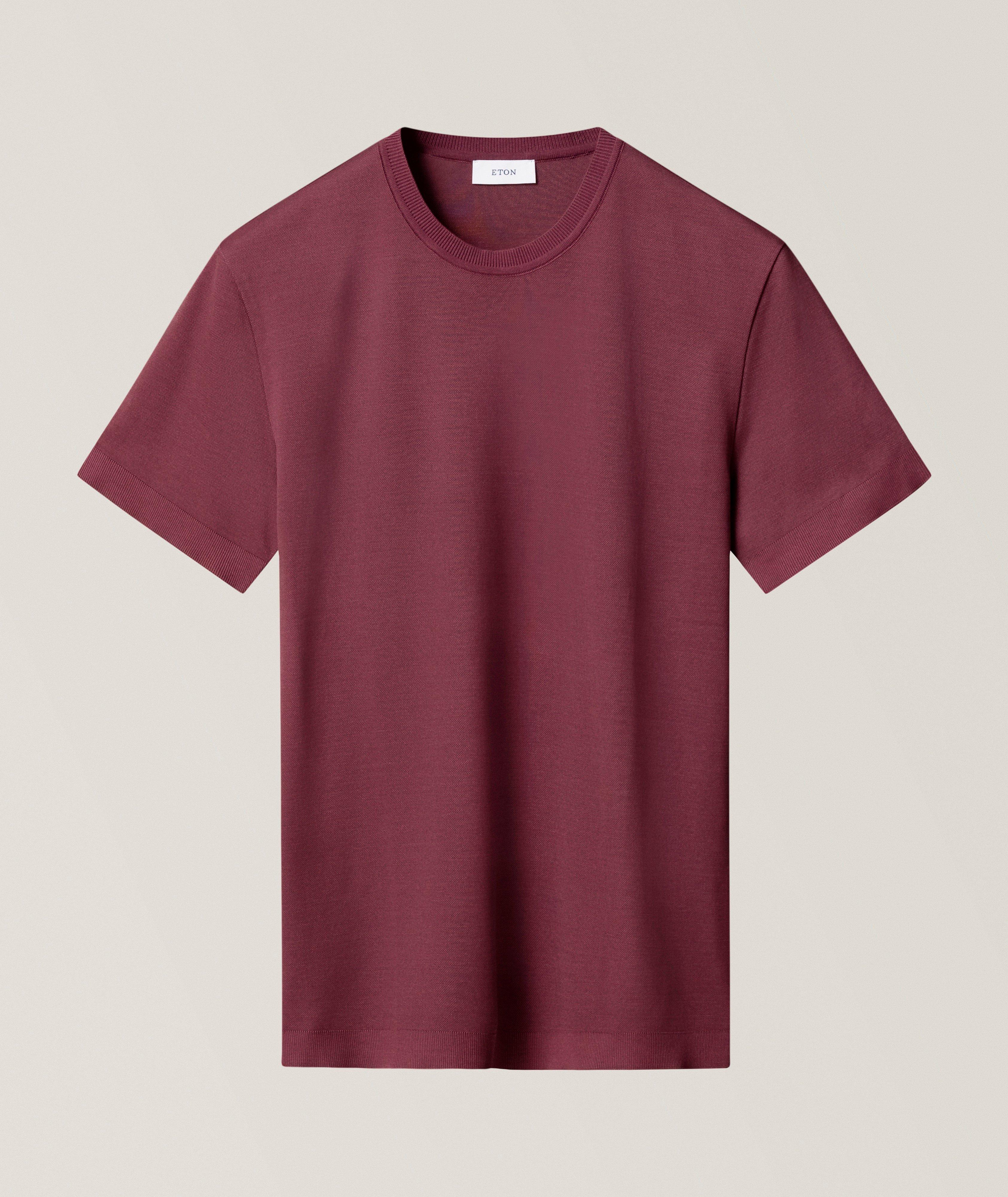 Eton Self-Rib Cotton Knit T-Shirt