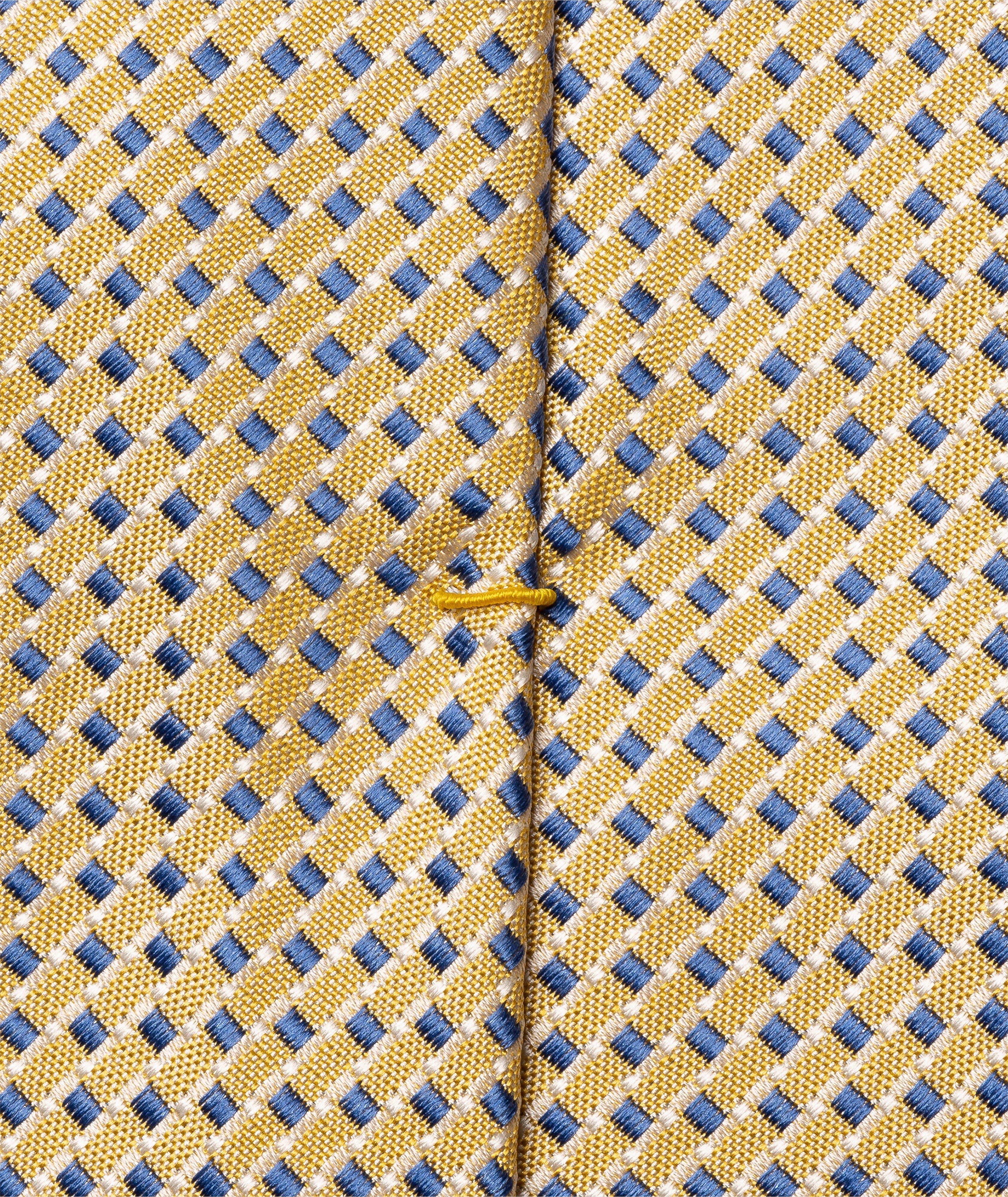 Micro-Geometric Woven Silk Tie image 2