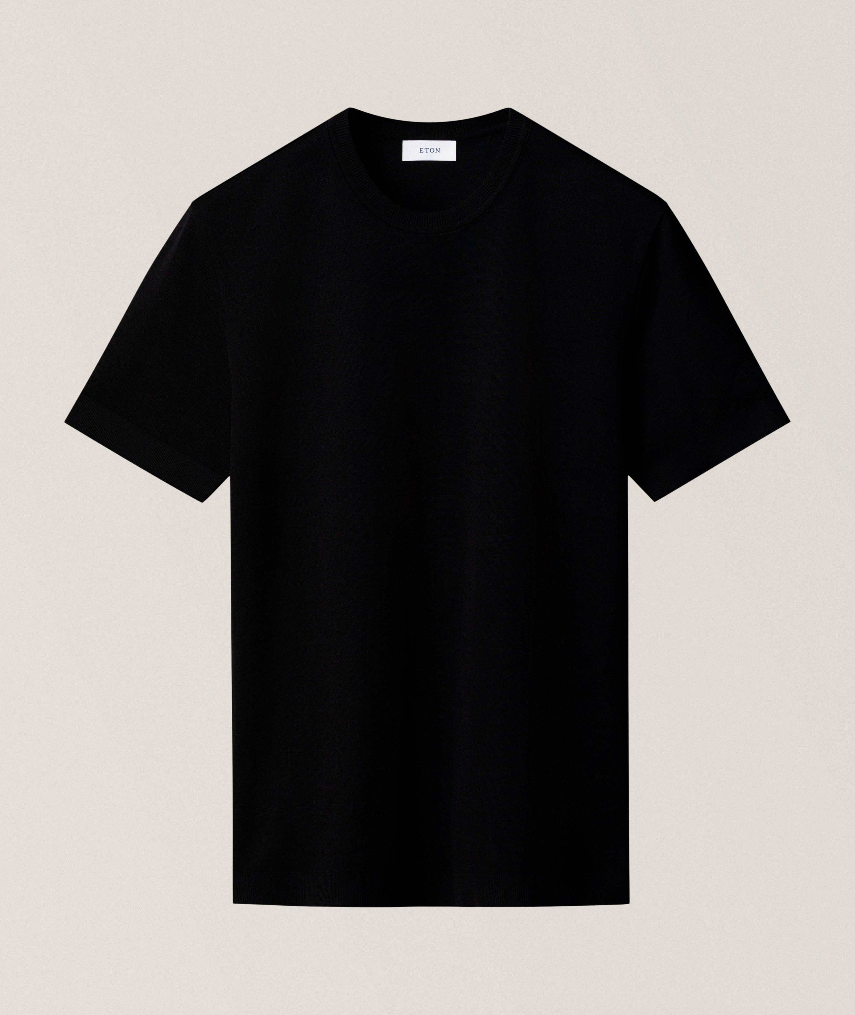 Eton Self-Rib Cotton Knit T-Shirt