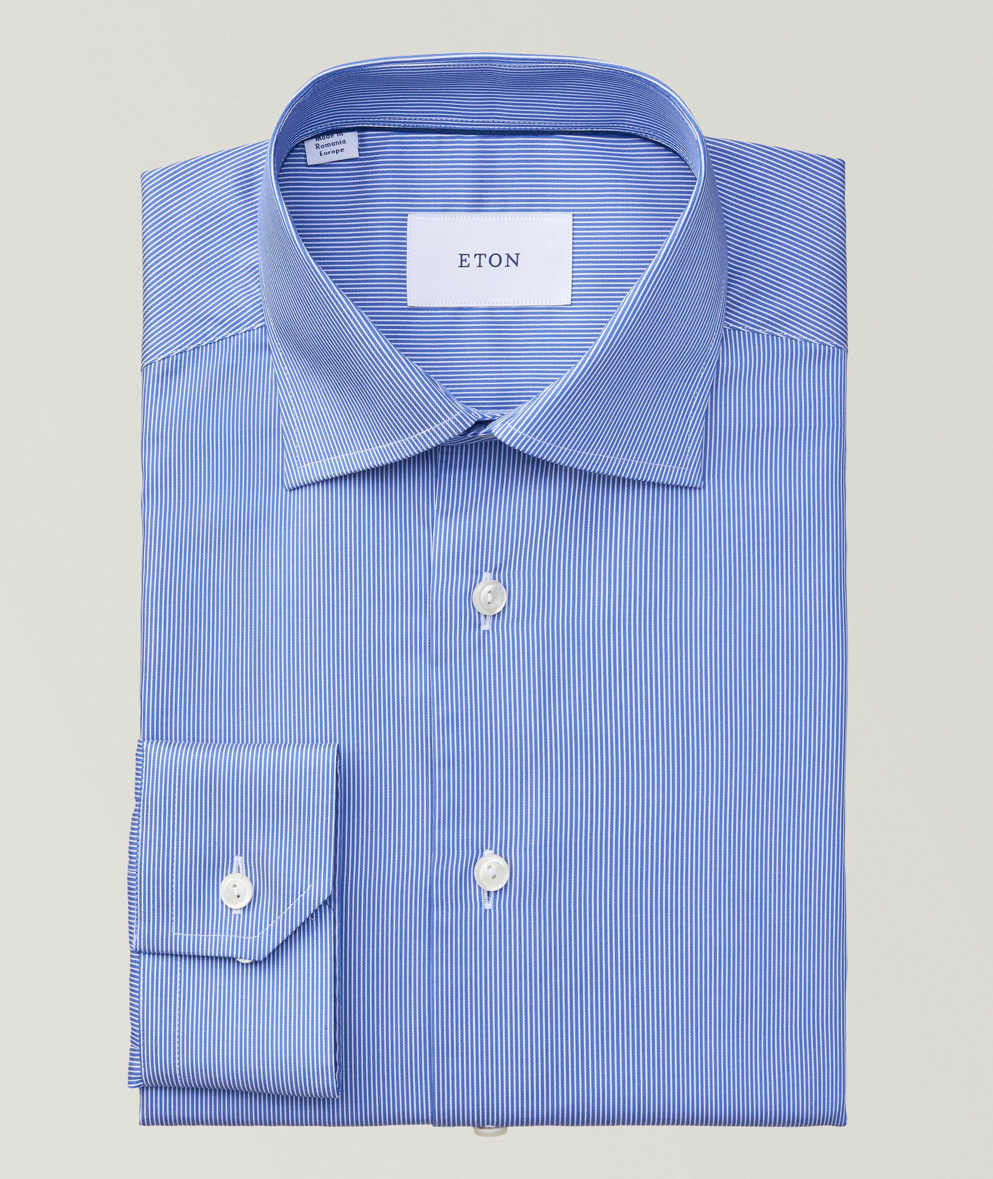 Eton Slim-Fit Fine Striped Twill Shirt